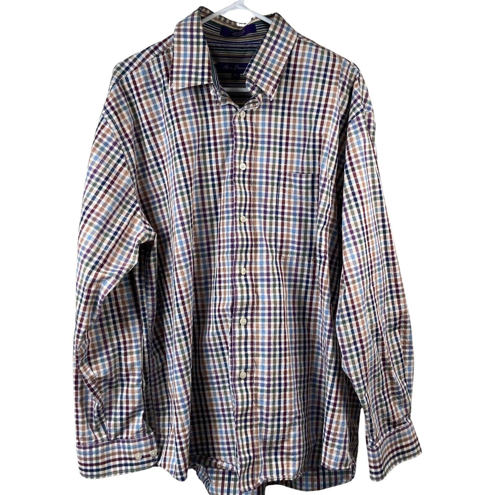 Alan Flusser Alan Flusser Button Down Shirt Mens Size XL Colorful Check Size US XL / EU 56 / 4 - 1 Thumbnail