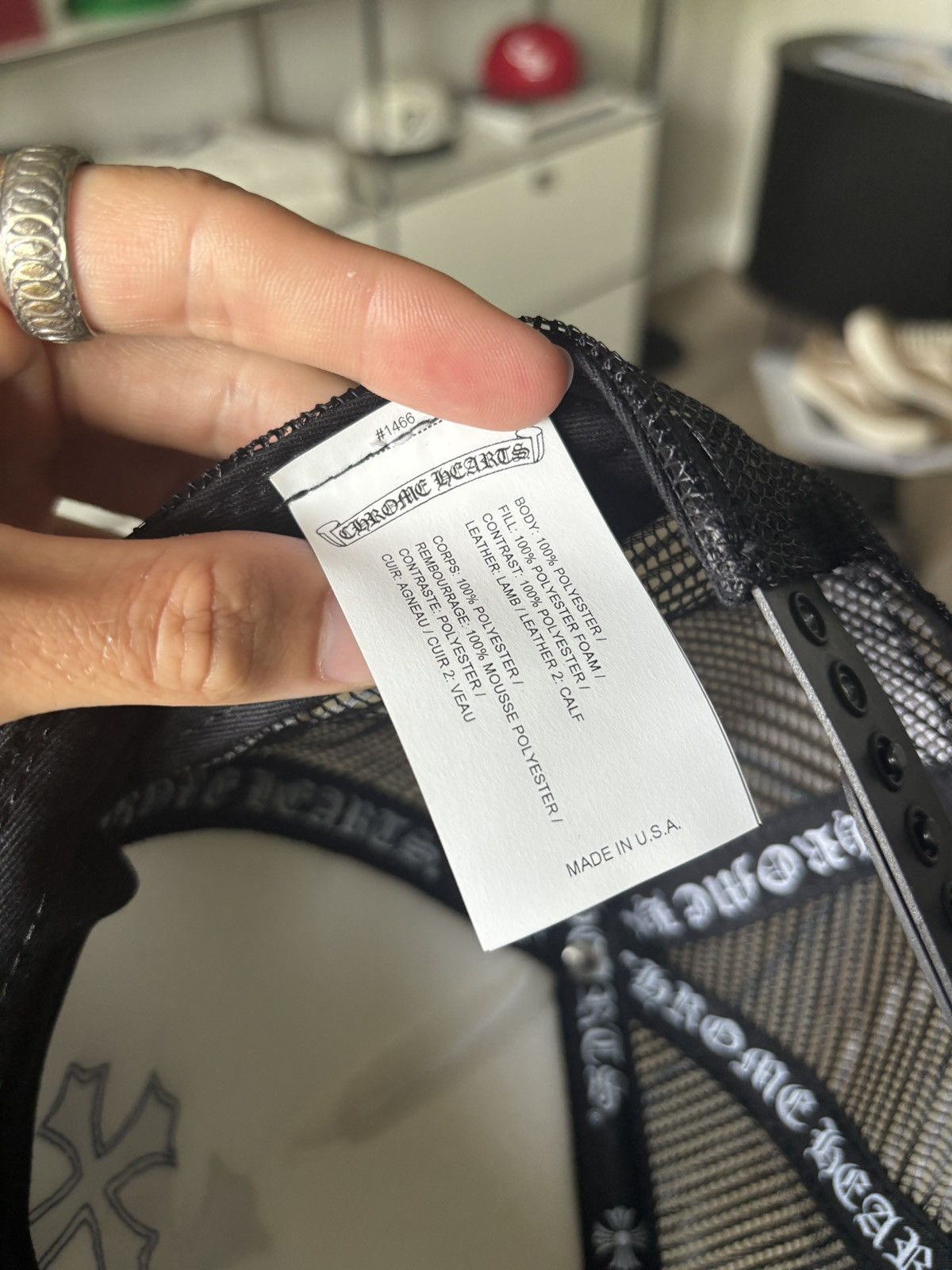 Chrome Hearts JULY 4th | BLUE + RED LEATHER CROSS PATCH HAT Size ONE SIZE - 10 Thumbnail