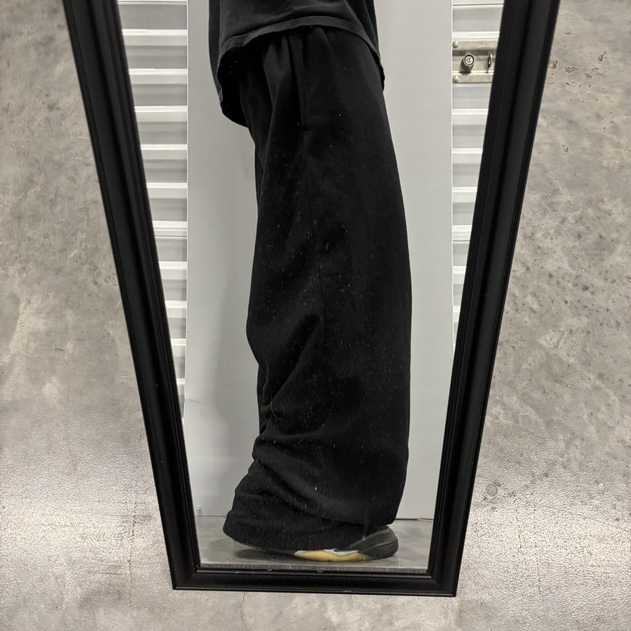 Japanese Brand × Vintage Crazy Vintage Y2K/2000s Baggy Black Fleece Comfy Skater Essential Sweatpants! Size US 36 / EU 52 - 2 Thumbnail