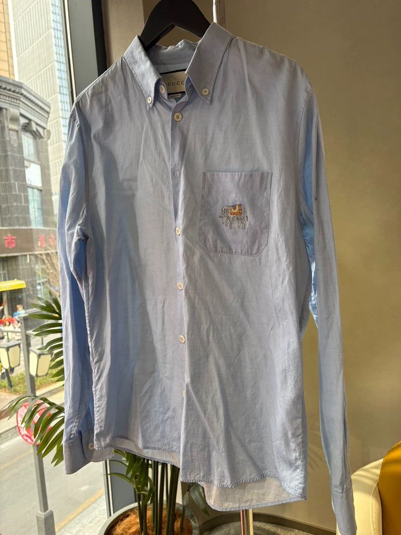 Gucci Gucci Elephant embroidered shirt 2502-Nextarrow Size US XXS / EU 40 - 3 Thumbnail