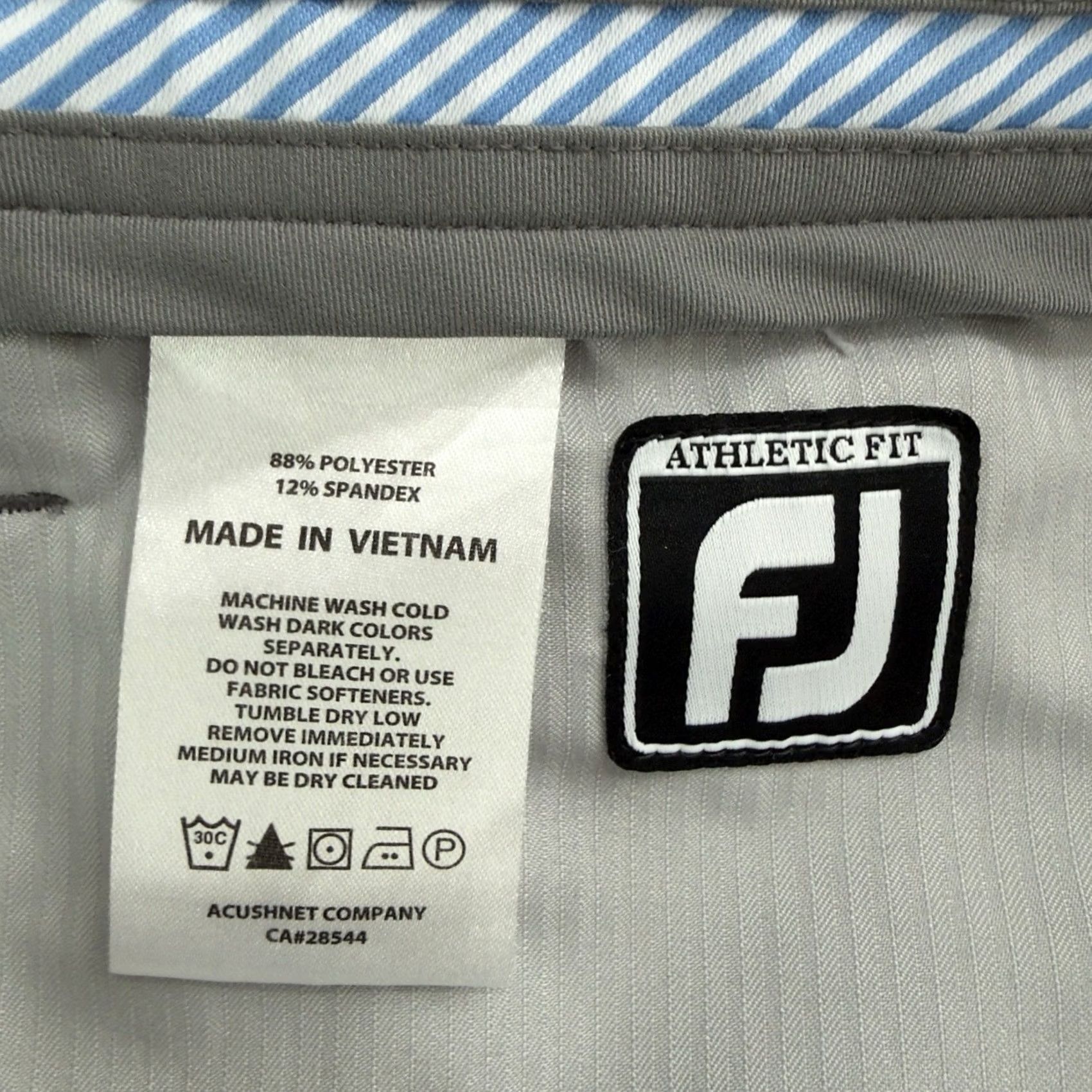 Footjoy FootJoy Gray Polyester Blend Casual Pants Mens 38x32 Chino Golf Everyday Casual Pants Mens Gray FootJoy Size US 38 / EU 54 - 4 Thumbnail
