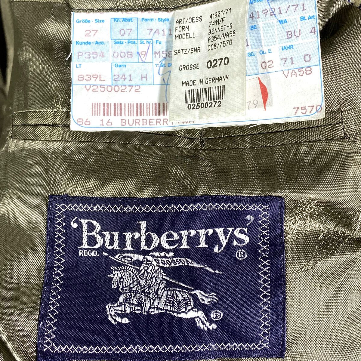 Burberry Veste Costume Blazer Tartan Bennet-S Laine Vintage Burberry Size 38R - 7 Thumbnail