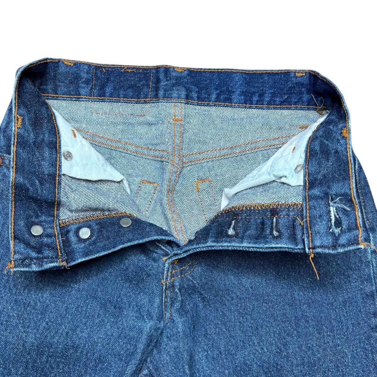 Levi's Vtg 1980s Levi’s 701 Button Fly Student USA Blue Denim Pants Size 24" / US 00 / IT 34 - 4 Thumbnail