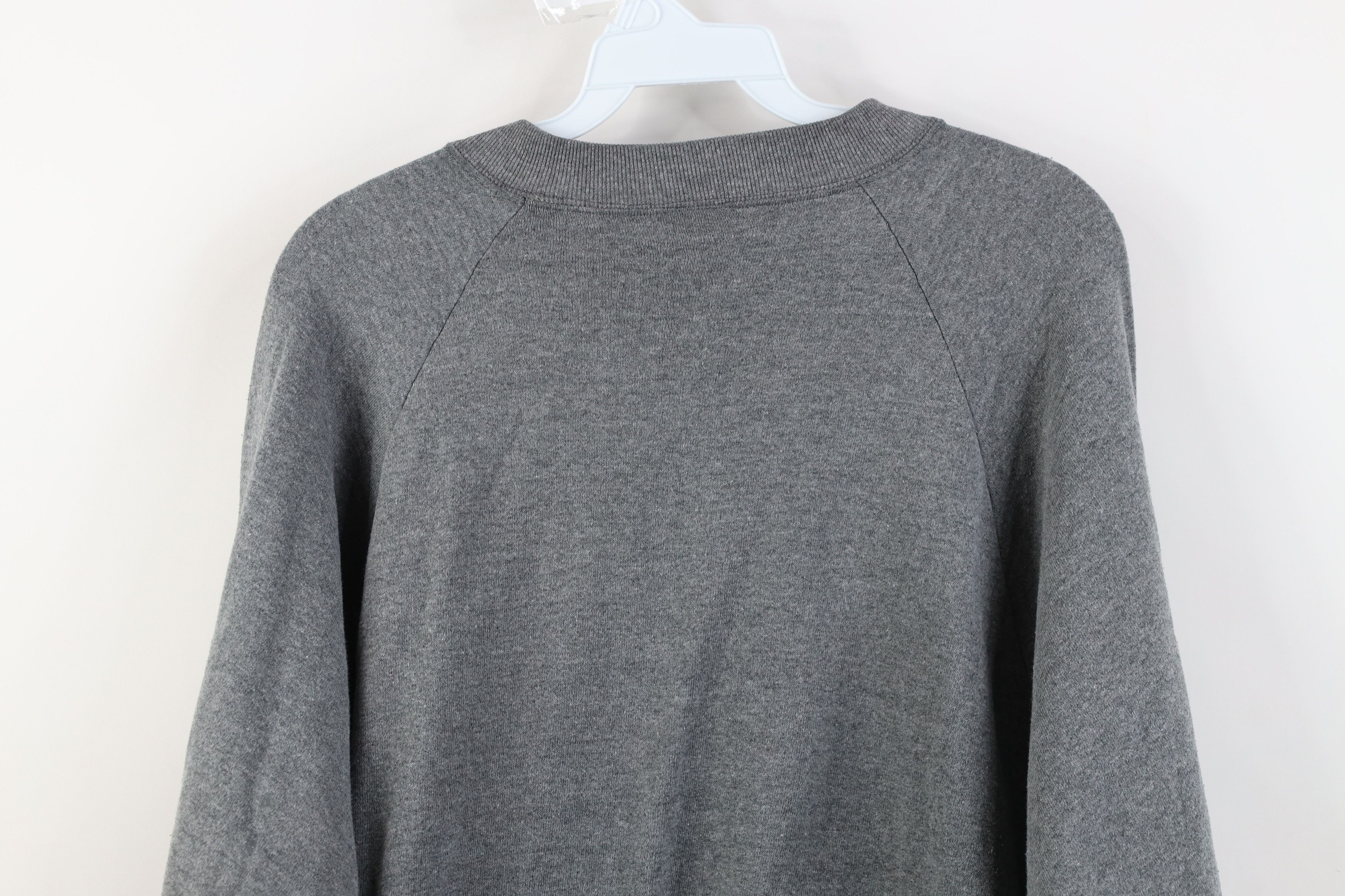 Vintage Vintage 90s Streetwear Blank Crewneck Sweatshirt Gray USA Size 3XL / US 20-22 - 11 Thumbnail