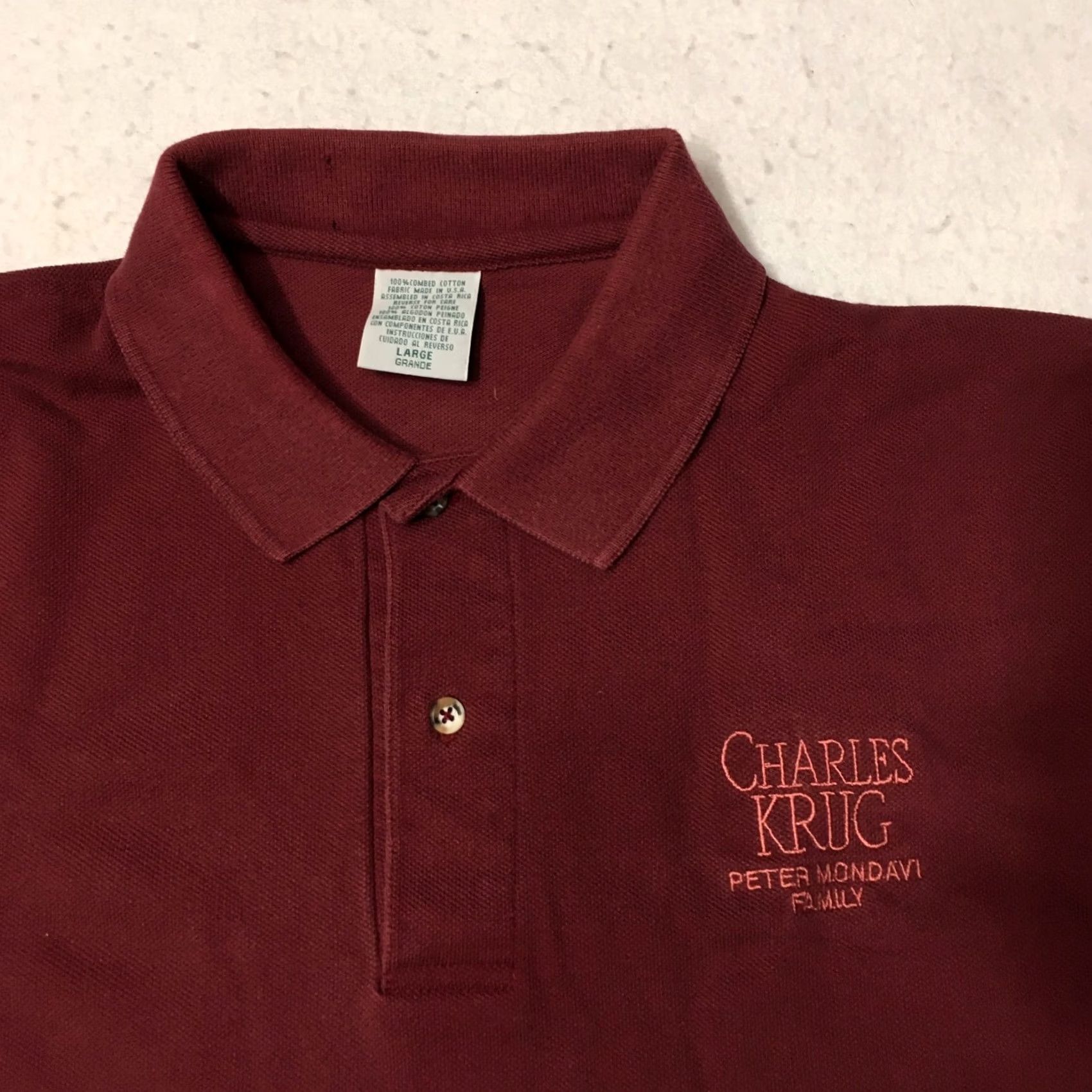 Callaway VINTAGE Callaway Golf Polo shirt Mens large burgundy Mondavi Size US L / EU 52-54 / 3 - 2 Thumbnail