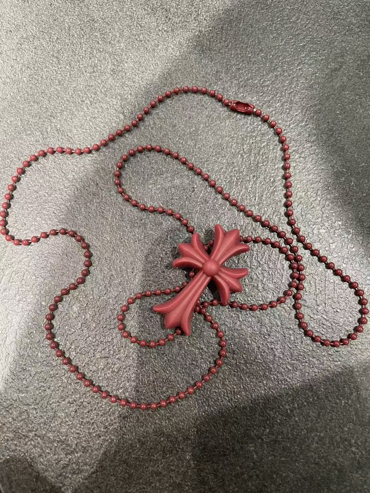 Chrome Hearts Chrome Hearts Resin Cross Pendant Ball Chain Necklace Size ONE SIZE - 6 Thumbnail