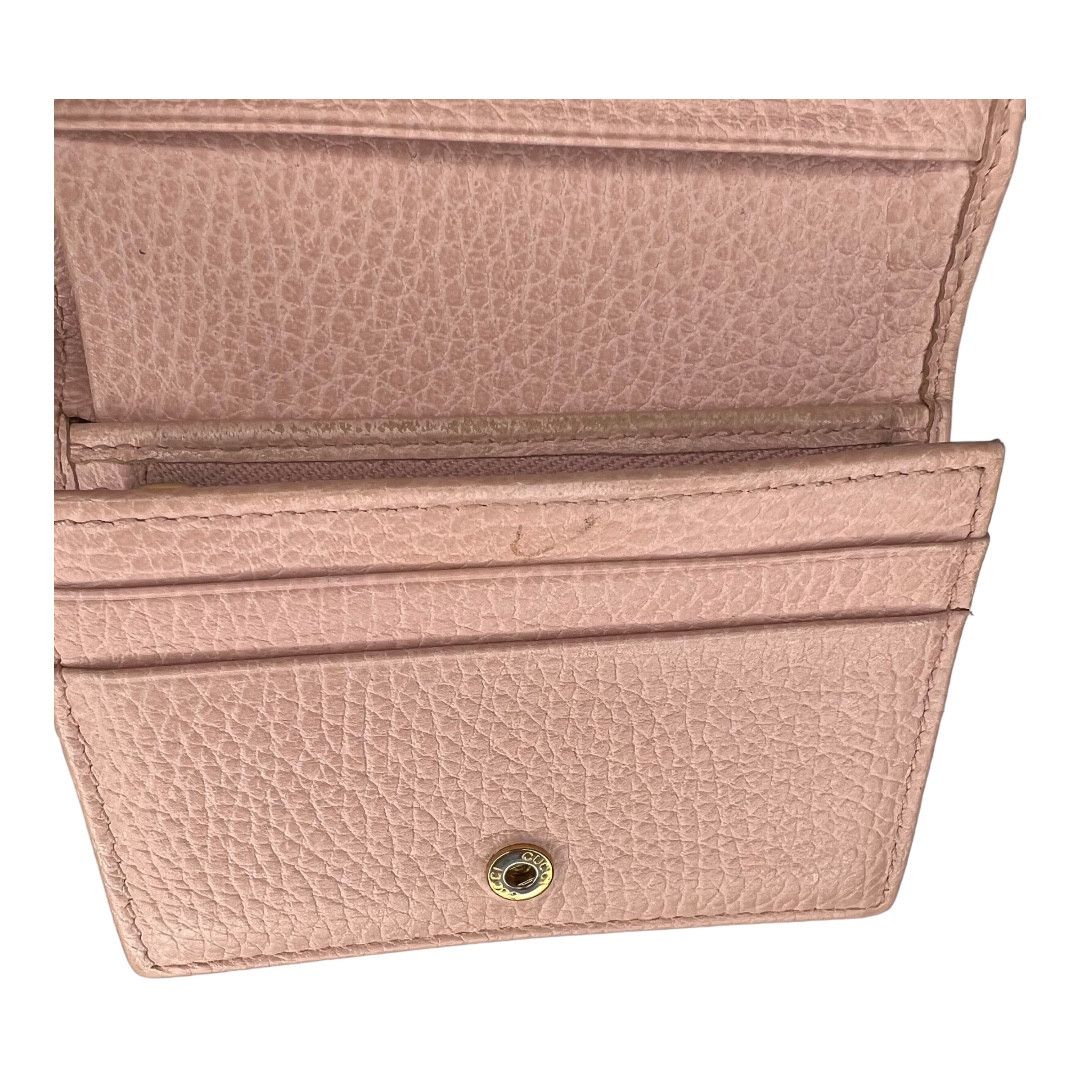 Gucci Gucci Marmont Card Case Pebbled Leather Wallet Size ONE SIZE - 7 Thumbnail
