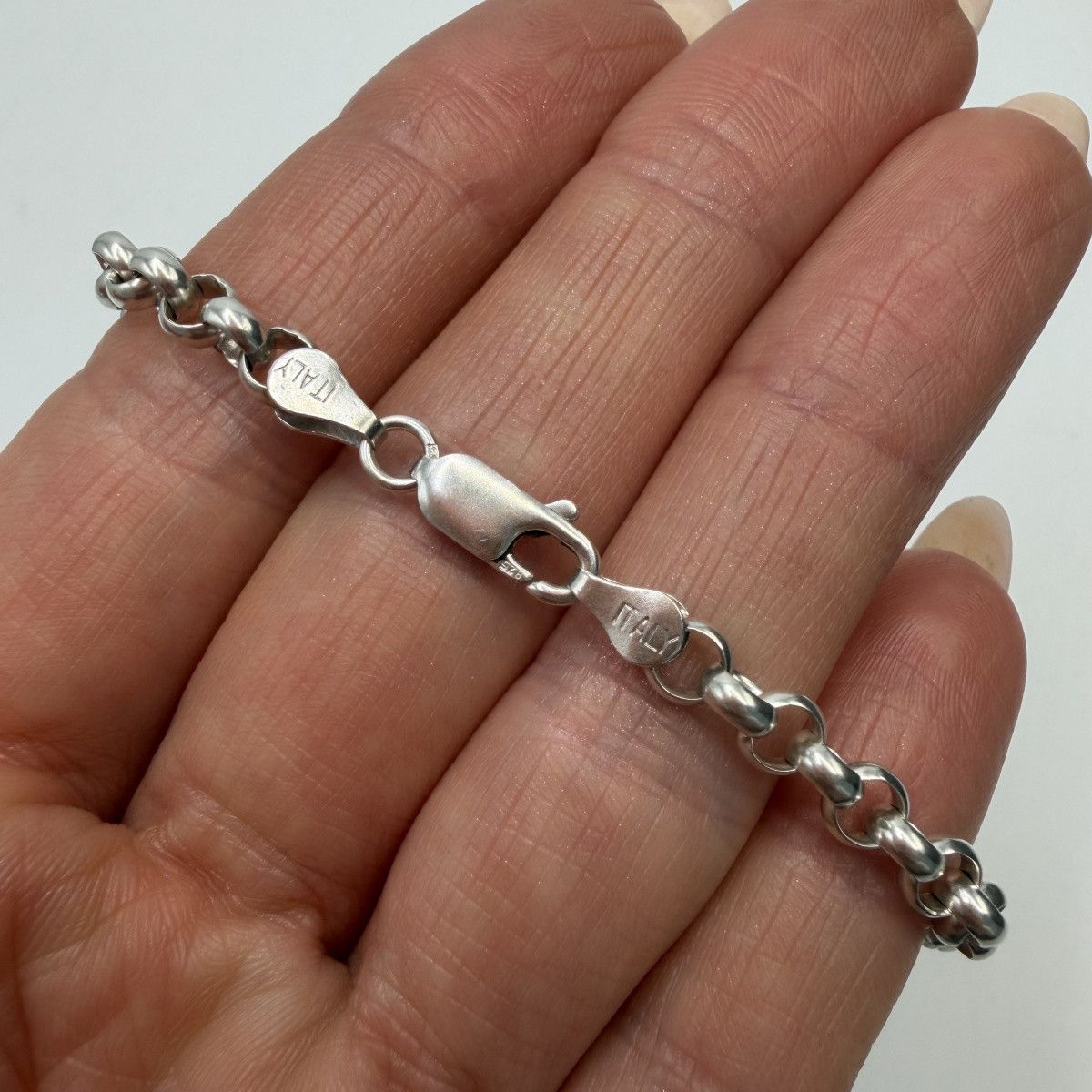 Sterling Silver Vintage 925 Sterling Silver Rolo Belcher Chain Necklace 36g Size ONE SIZE - 6 Thumbnail