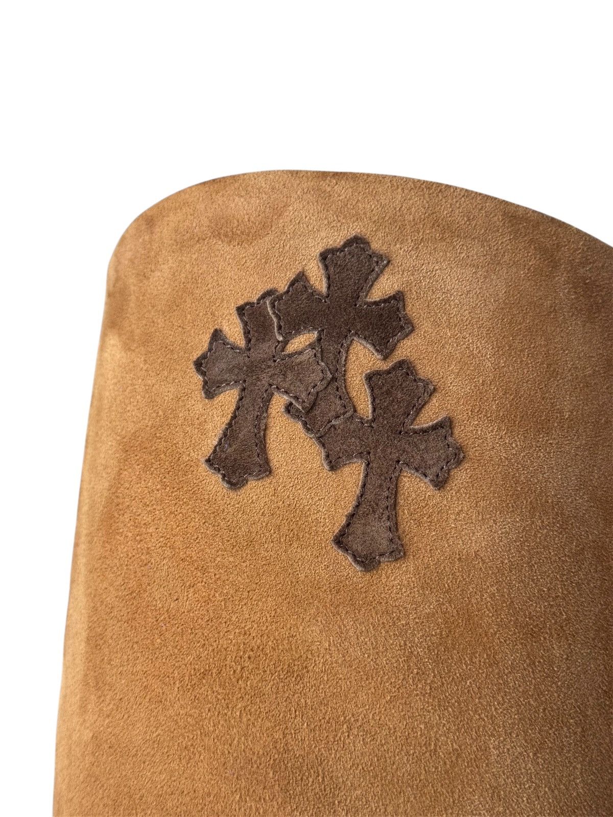 Chrome Hearts Chrome Hearts Sugar Jones Brown Suede Cross Patch Boots Size US 8 / IT 38 - 6 Thumbnail