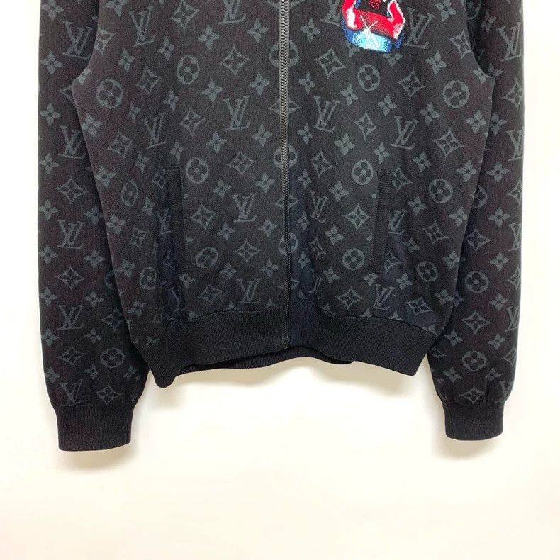 Louis Vuitton Louis Vuitton Black full-print presbyopic knit jacket Size US L / EU 52-54 / 3 - 4 Thumbnail