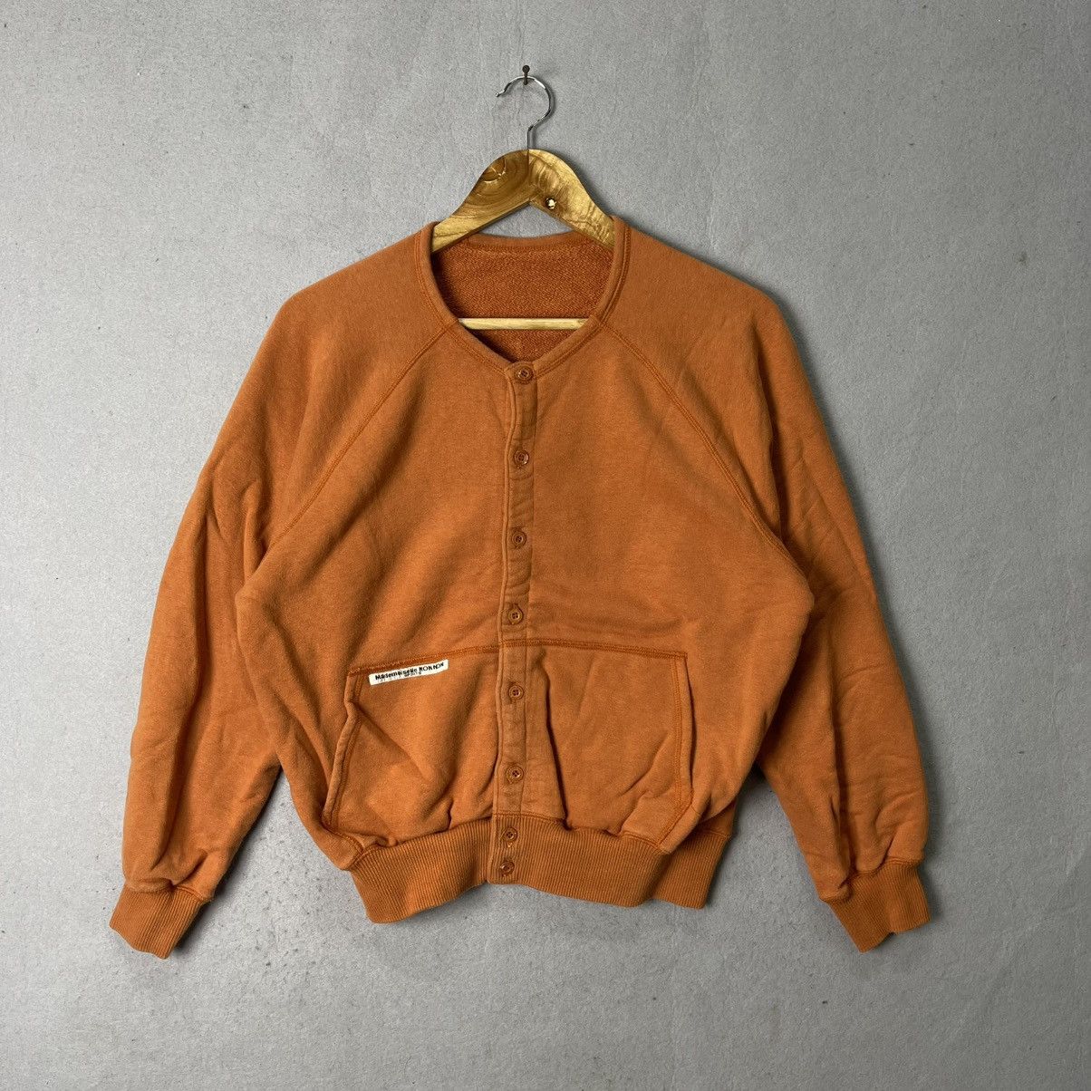 Mademoiselle Non Non Vintage Mademoiselle NON NON Sports Orange Button Cardigan Size M / US 6-8 / IT 42-44 - 3 Thumbnail