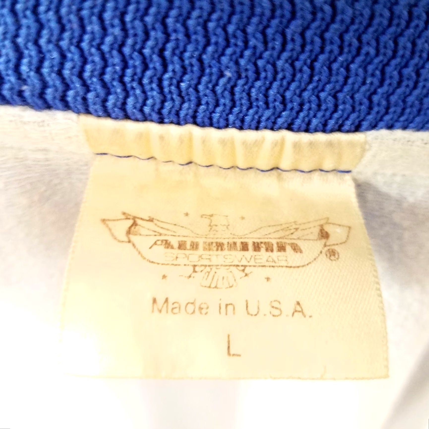 Vintage VINTAGE Baseball Satin Bomber Jacket Mens Size Large 80s 1988 TWCA Made In USA Blue Nike? Size US L / EU 52-54 / 3 - 6 Thumbnail