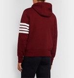 Thom Browne Thom Browne - 4 Bar Striped Loopback Cotton Jersey Hoodie Size US M / EU 48-50 / 2 - 22 Thumbnail