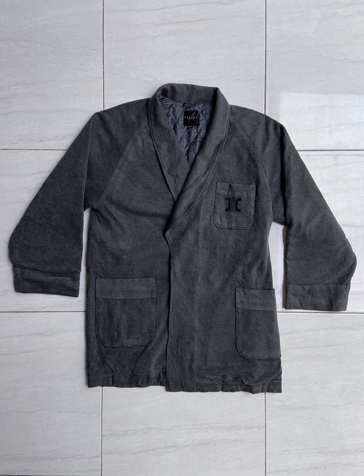 image of Celine Grey Coats Jacket, Men's (Size 2XL)