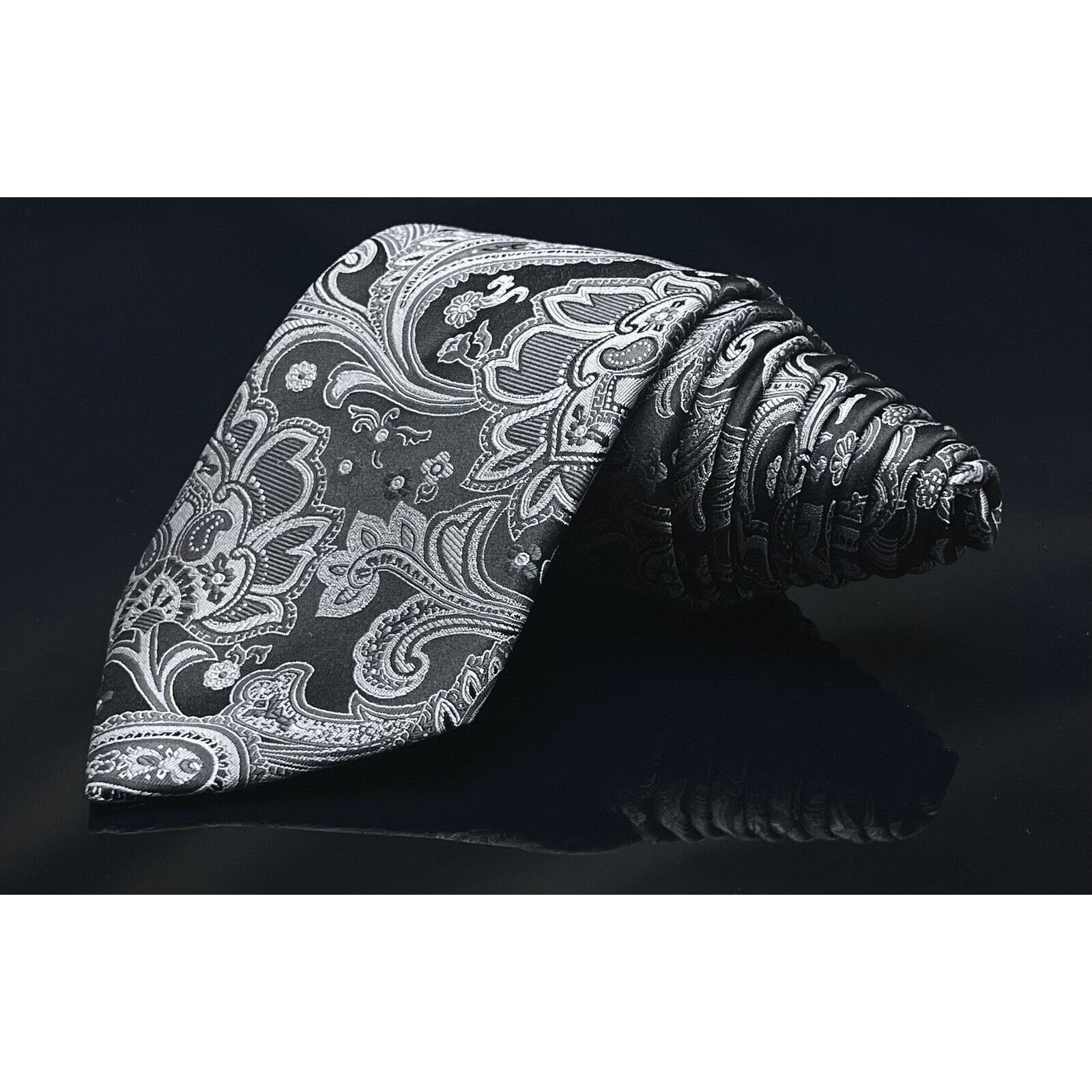Donald Trump Donald J Trump Men’s Tie Black Paisley W 3.50 L 59.5” Size ONE SIZE - 6 Thumbnail
