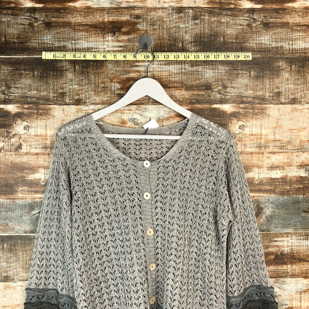 Japanese Brand Japanese Brand Grey Cardigan Knitwear #A1637 Size M / US 6-8 / IT 42-44 - 2 Thumbnail