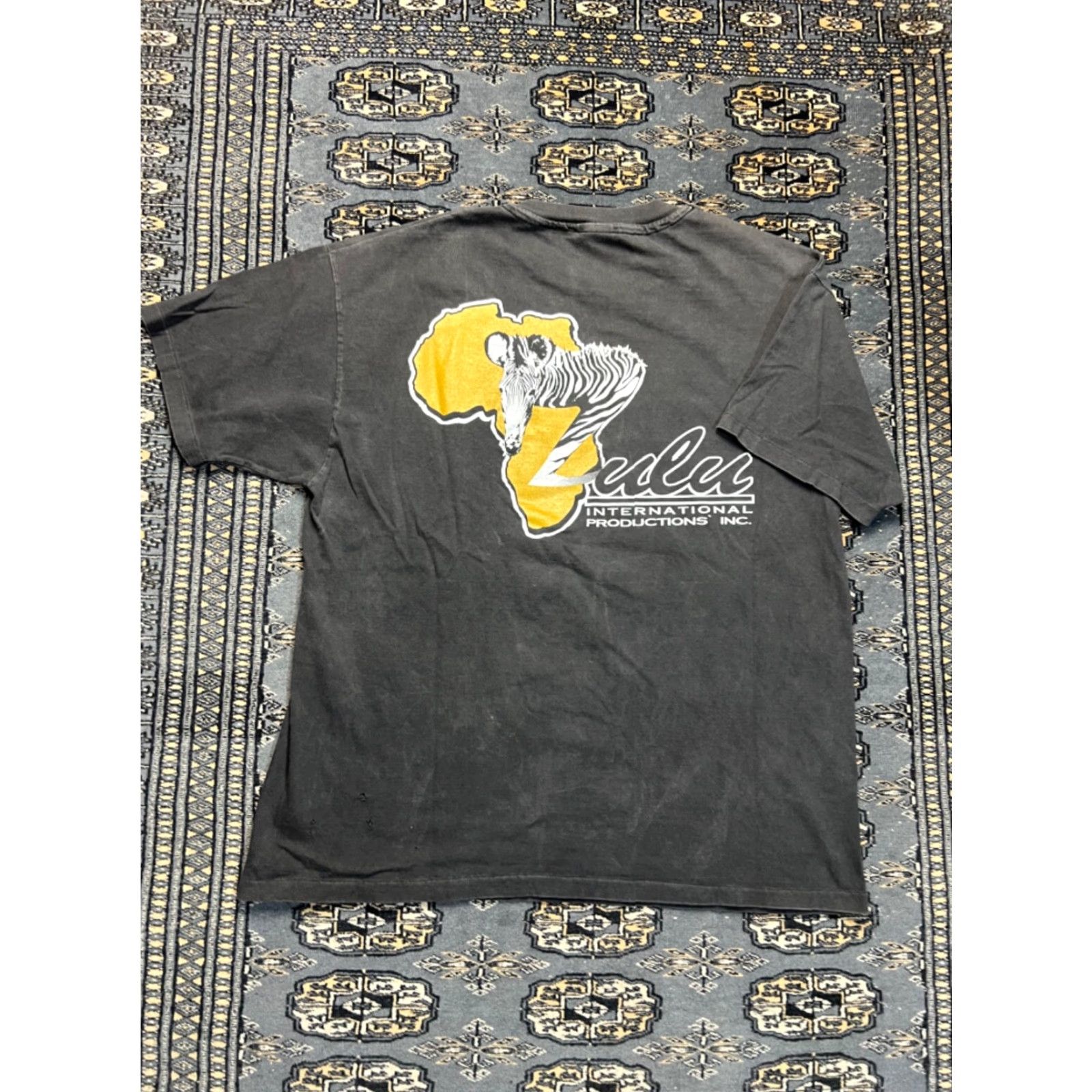 Hanes VINTAGE Larry Locc Im Having Flashbacks Double Sided Rap Tee Zulu International XL Hanes T-Shirt Men Black Short Sleeve Regular Fit Boys? No, Men. Size US XL / EU 56 / 4 - 7 Thumbnail