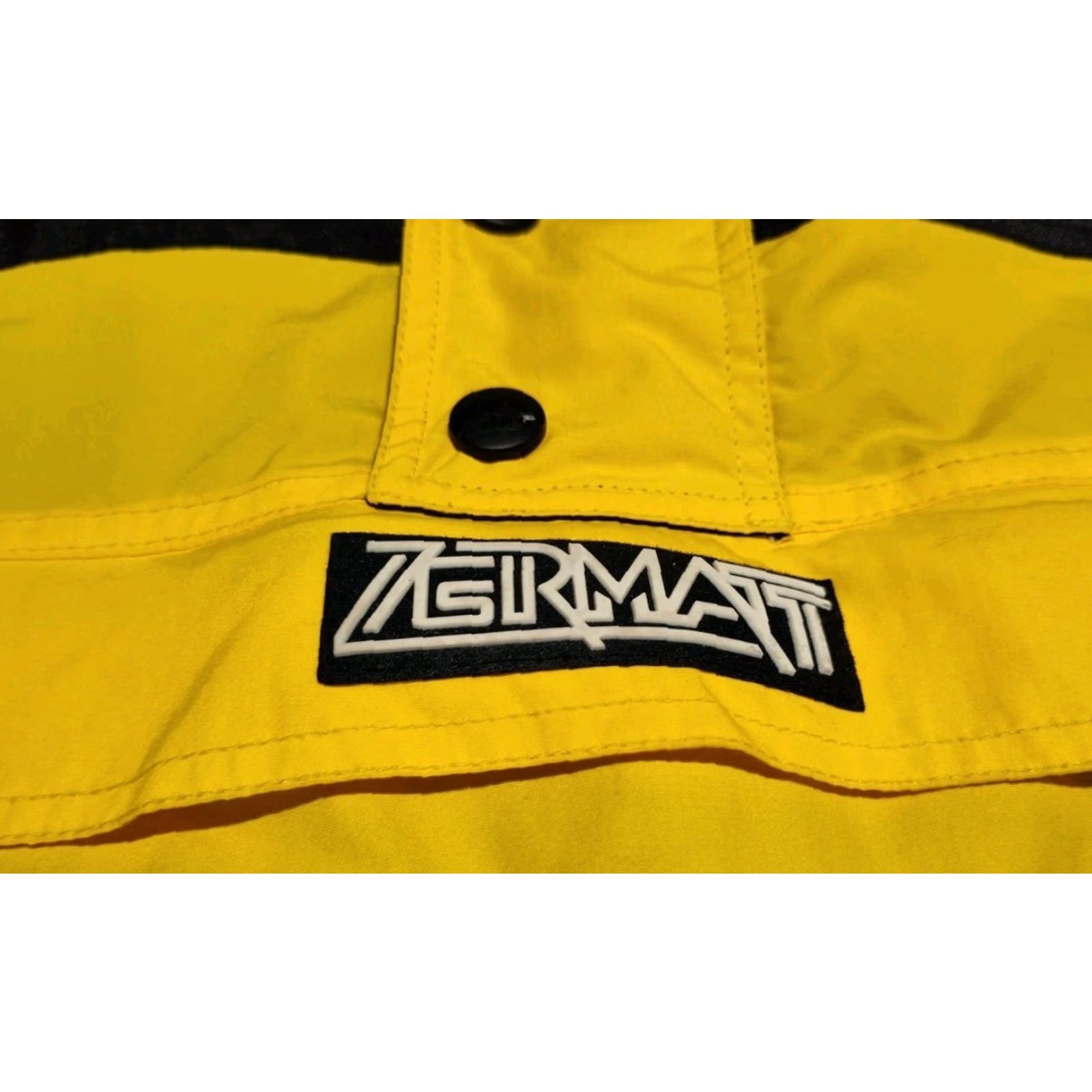 Vintage VINTAGE Zermatt 90s Yellow Half Zip Ski Jacket Mens Size M Hooded Pockets Outdoor Winter Sports Size US M / EU 48-50 / 2 - 6 Thumbnail