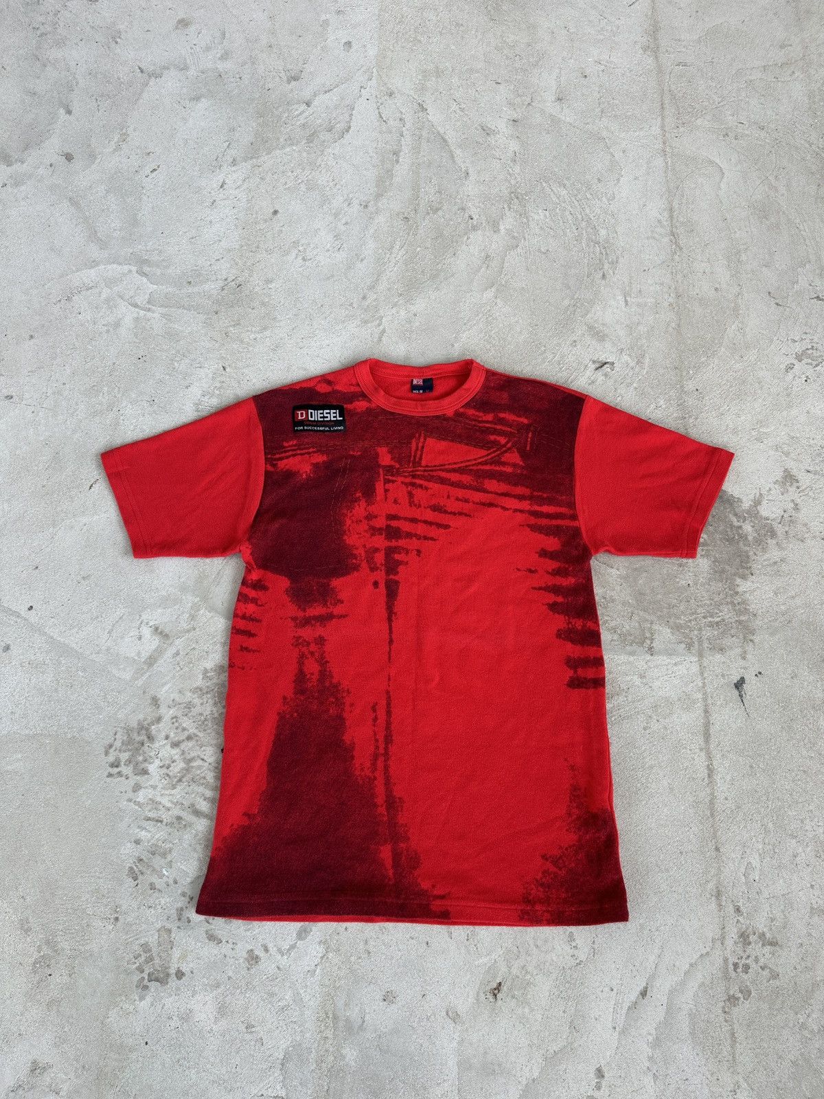 Diesel Vintage Y2K T-Shirt Diesel Big Logo Red S Size US S / EU 44-46 / 1 - 1 Thumbnail