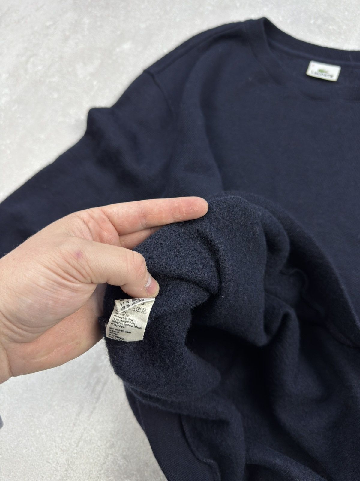 Lacoste Vintage Lacoste 90s Dark Blue Wool Sweater Logo size 8 Size US XXL / EU 58 / 5 - 8 Thumbnail