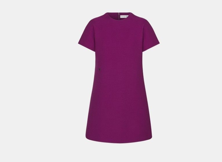 Dior o1w1db10325 341R2 Straight Mini Dress in Mulberry Size S / US 4 / IT 40 - 1 Thumbnail