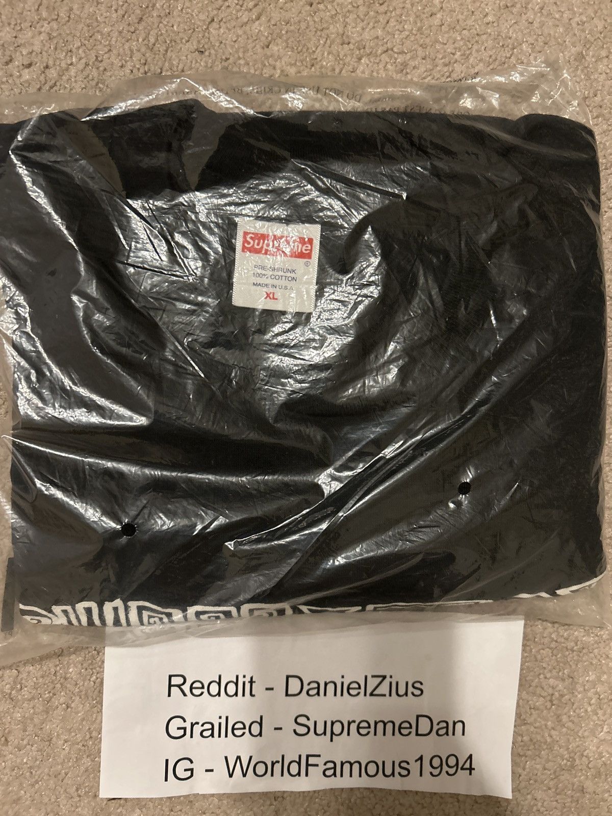 Supreme Supreme Faces Tee 'Black' Size US XL / EU 56 / 4 - 3 Thumbnail