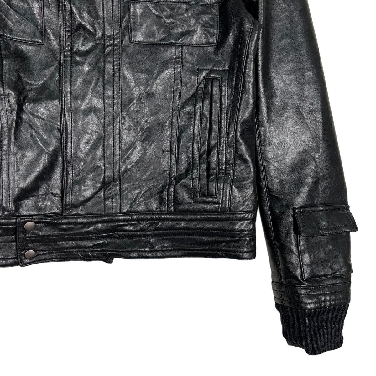 Le Grande Bleu (L.G.B.) 🔥 UNTITLED MEN CARGO LEATHER JACKET Size US M / EU 48-50 / 2 - 5 Thumbnail