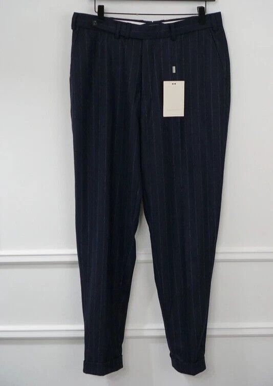 Suitsupply Men Suitsupply Blake Flat Front Trousers Flannel Wool US36 Size 36R - 1 Thumbnail