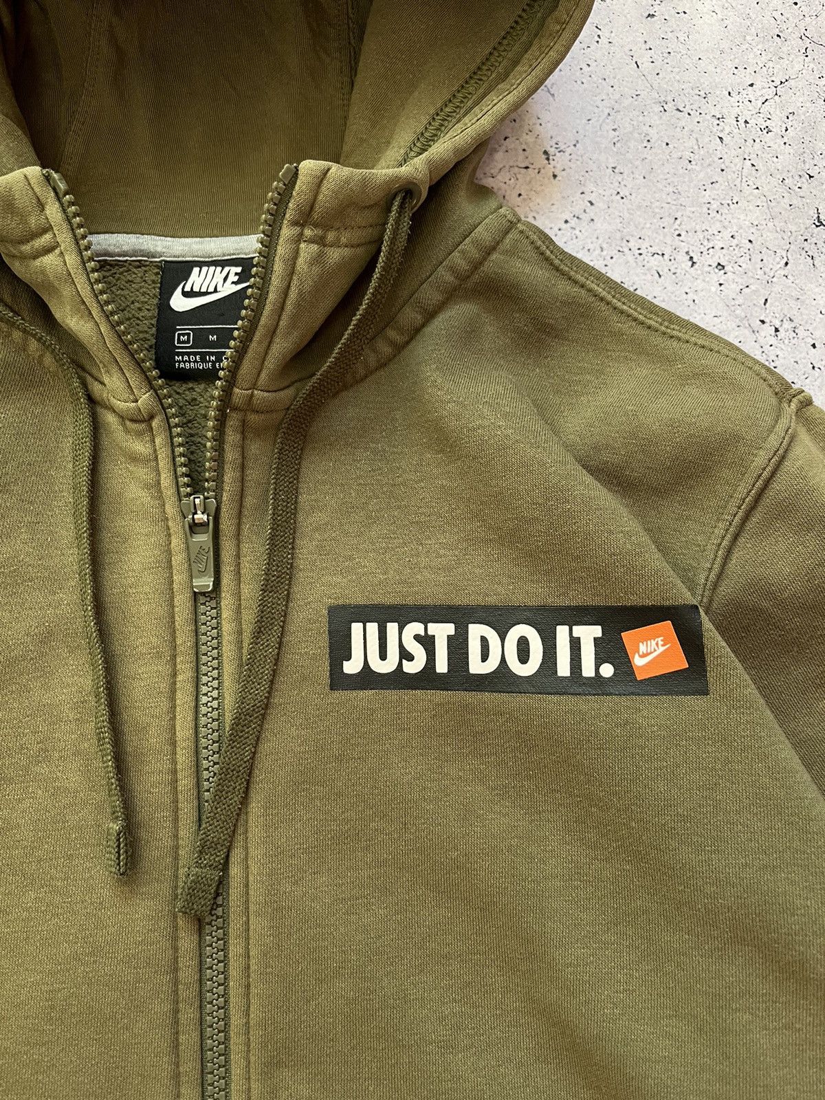 Nike × Vintage Vintage Nike Zip Hoodie Embroidered Logo Khaki Drill Y2K USA Size US M / EU 48-50 / 2 - 4 Thumbnail