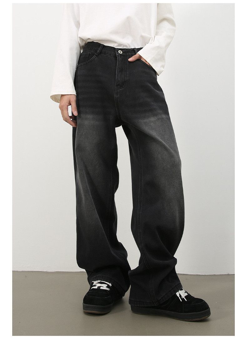 Japanese Brand × Jean Washed distressed loose straight jeans Size US 32 / EU 48 - 5 Thumbnail
