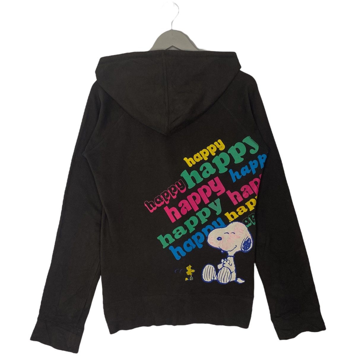 Vintage Vintage Peanuts Printed Hoodie Sweater Black Size L Size US L / EU 52-54 / 3 - 6 Thumbnail