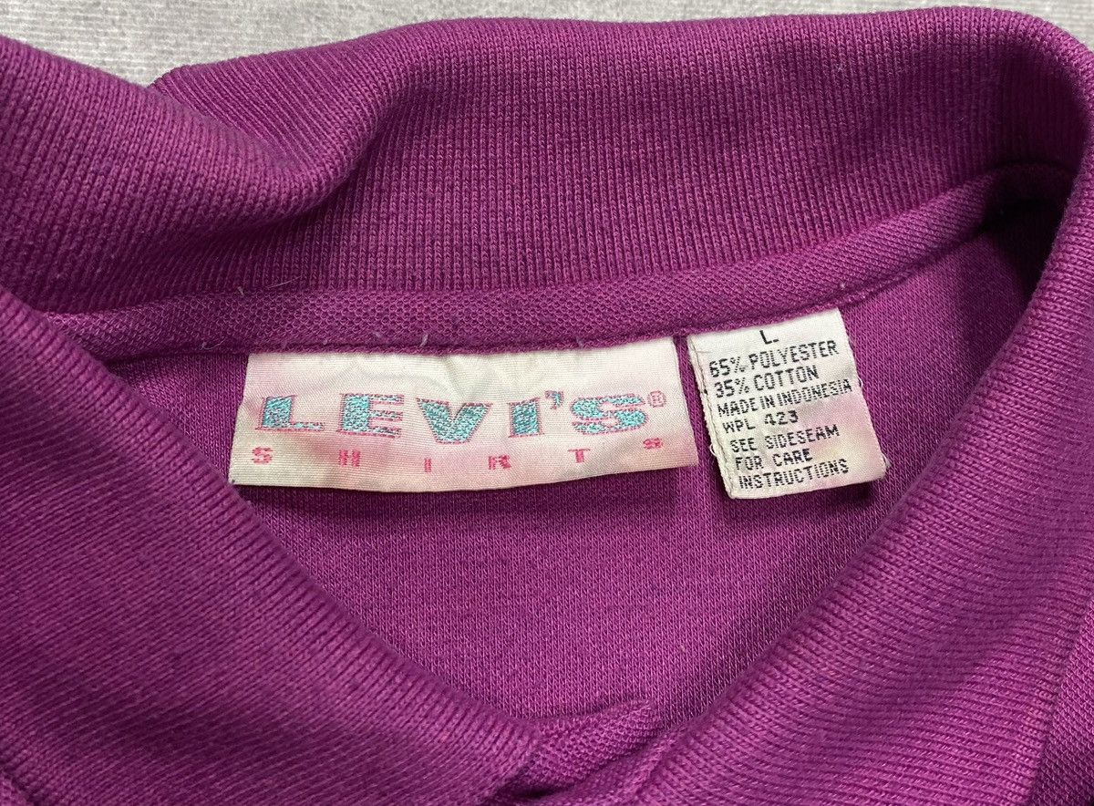 Levi's 90’s Vintage Levi’s Pink Magenta Polo Shirt Size US L / EU 52-54 / 3 - 3 Thumbnail