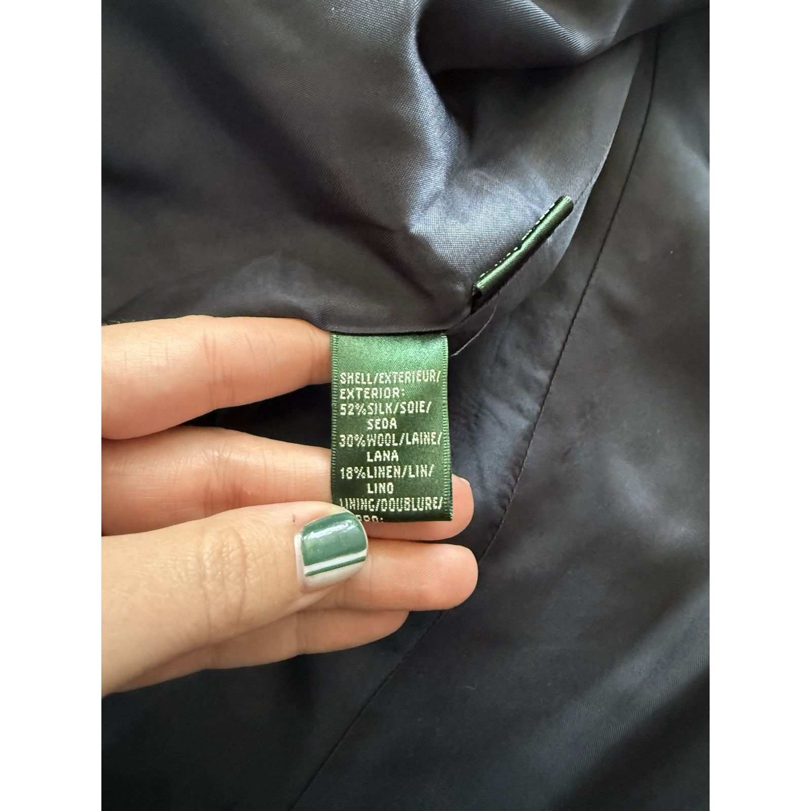 Lauren Ralph Lauren Ralph Lauren Silk Wool Linen Herringbone Blazer Jacket 10 Size L / US 10 / IT 46 - 4 Thumbnail