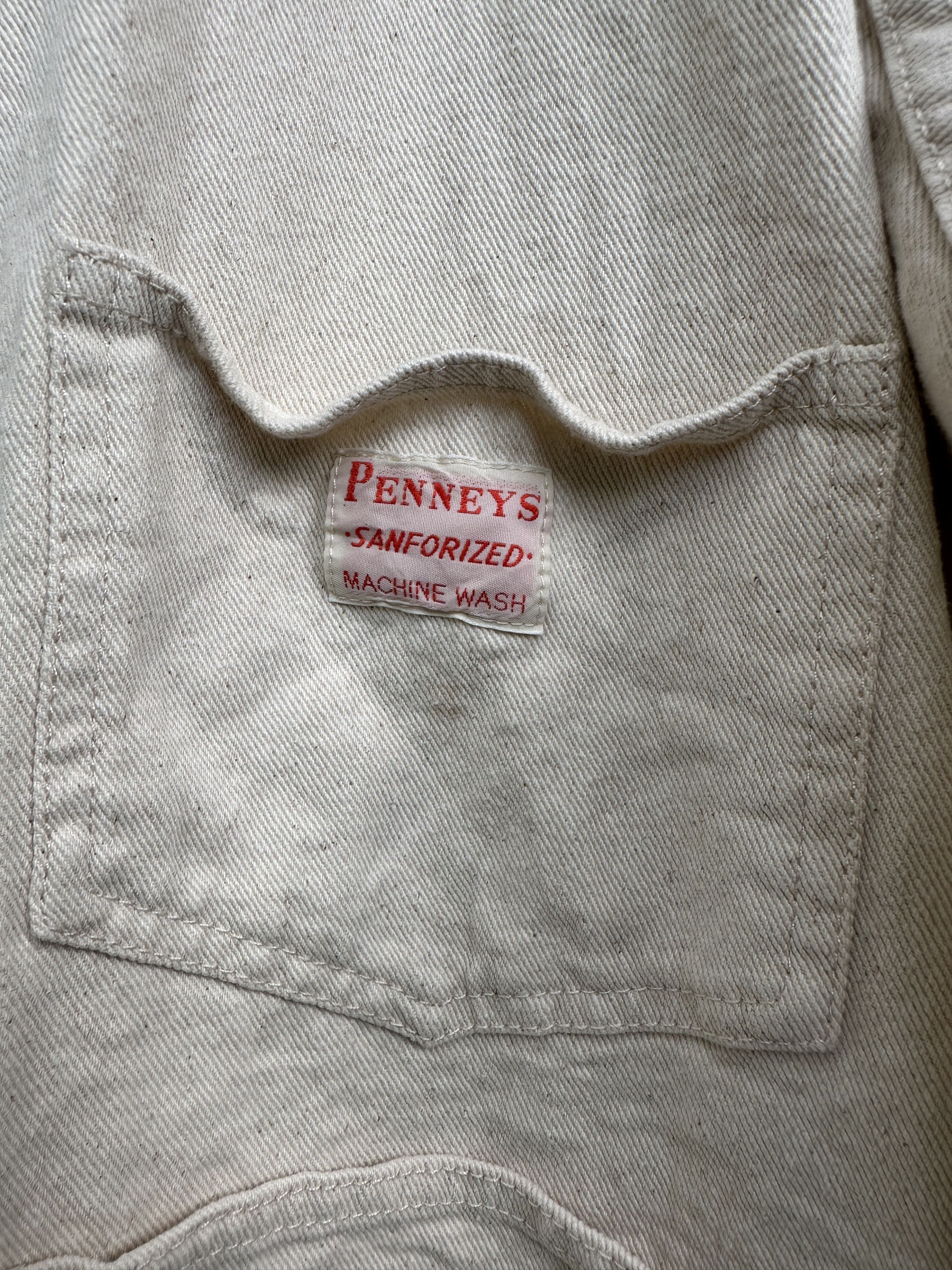 JCPenney Collarless Foremost Penney Workwear Canvas Sanforized Jacket Size US XL / EU 56 / 4 - 4 Thumbnail