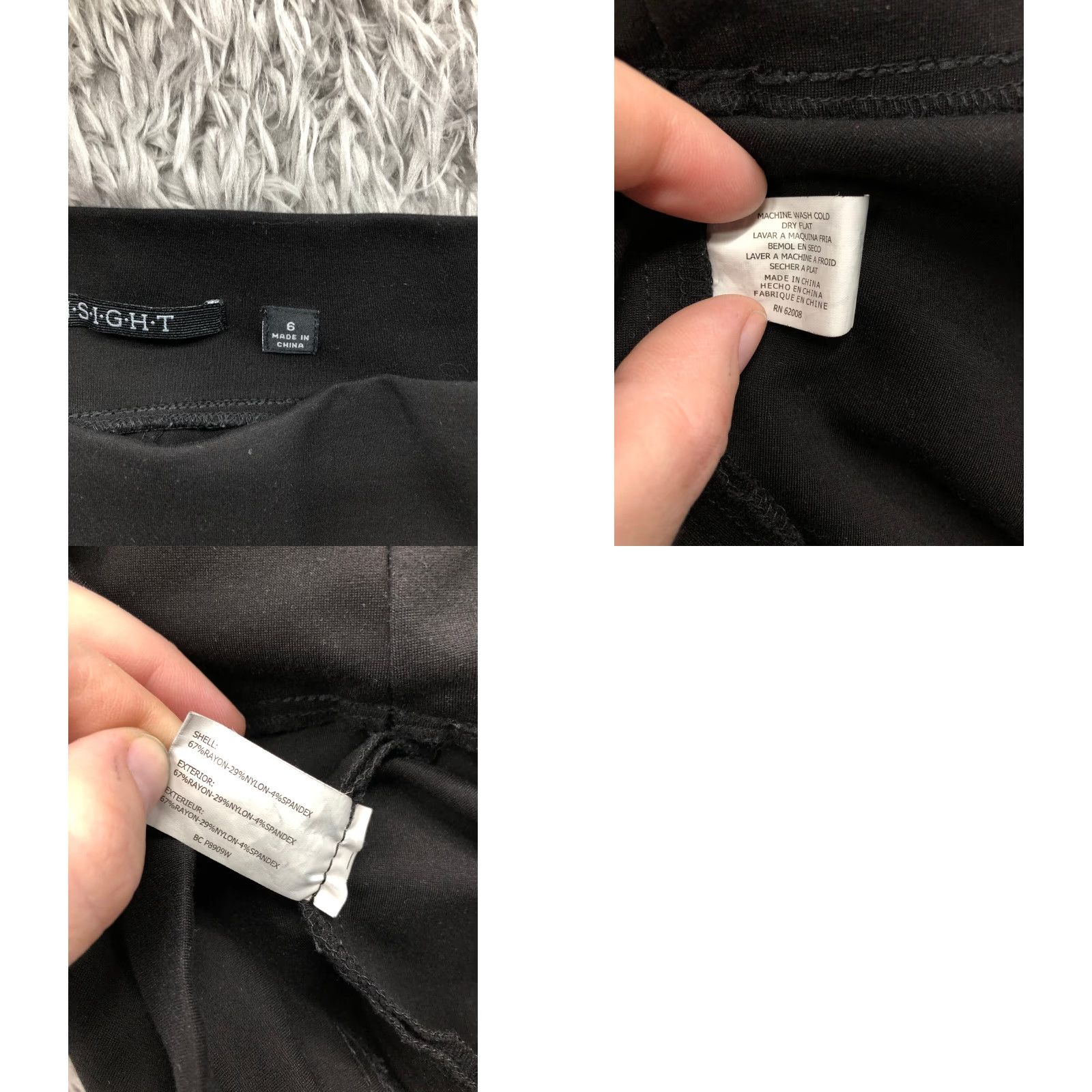 Insight Insight Pull On Rayon Pants Womens Size 6 Black Mid Rise Flare Size 28" / US 6 / IT 42 - 9 Thumbnail
