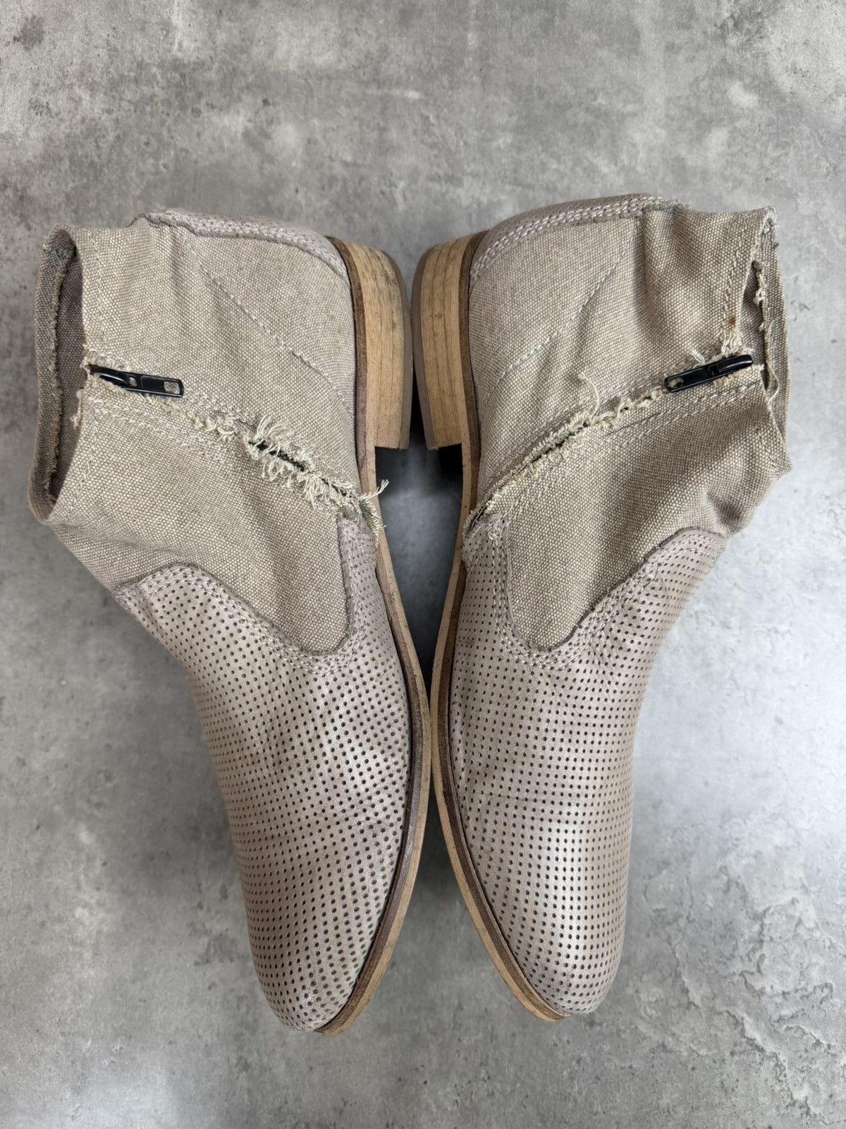 Diesel Diesel Perforated Leather Canvas Ankle Boots Size 44 Size US 10 / EU 43 - 8 Thumbnail