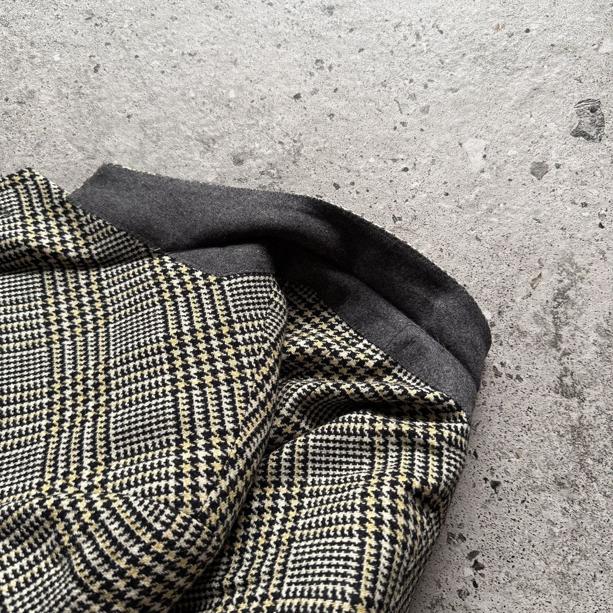 Valentino Valentino Mens Vintage Beige Houndstooth Check Wool Blazer Size 44S - 6 Thumbnail