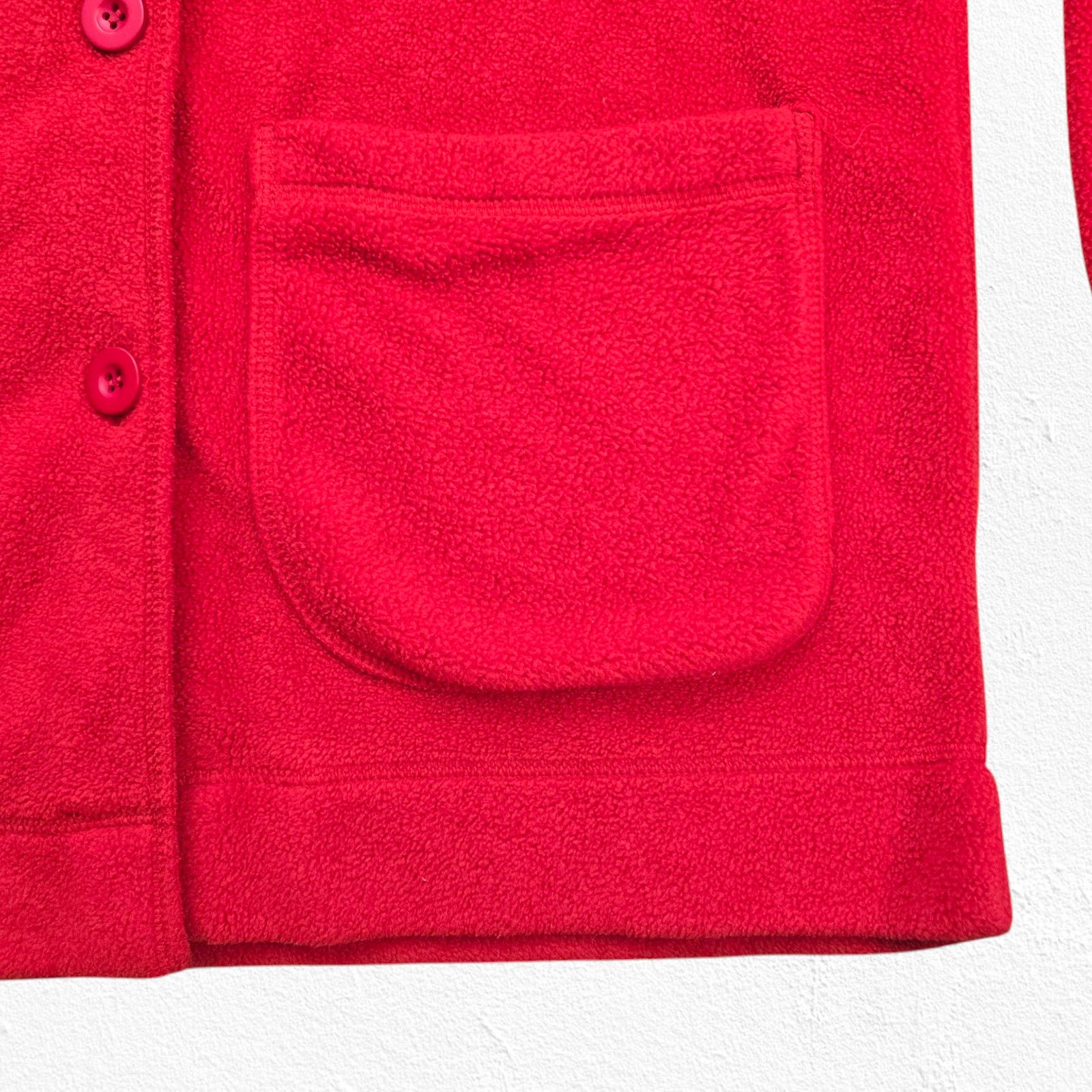 Cabin Creek Y2K Cherry Red Button Down Fleece Jacket Size Medium Size M / US 6-8 / IT 42-44 - 6 Thumbnail