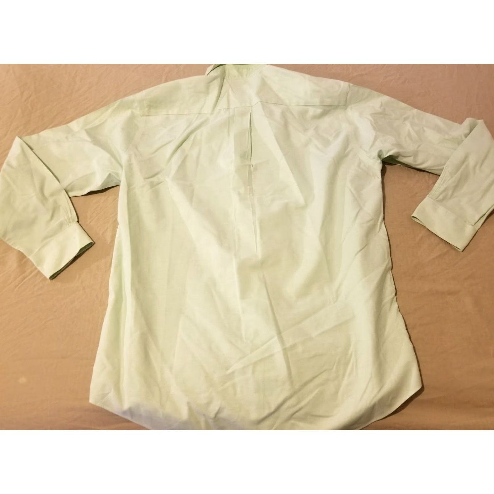 Brooks Brothers VINTAGE Mens Brooks Brothers Dress Shirt M Medium Green Button Cotton Size 40R - 6 Thumbnail