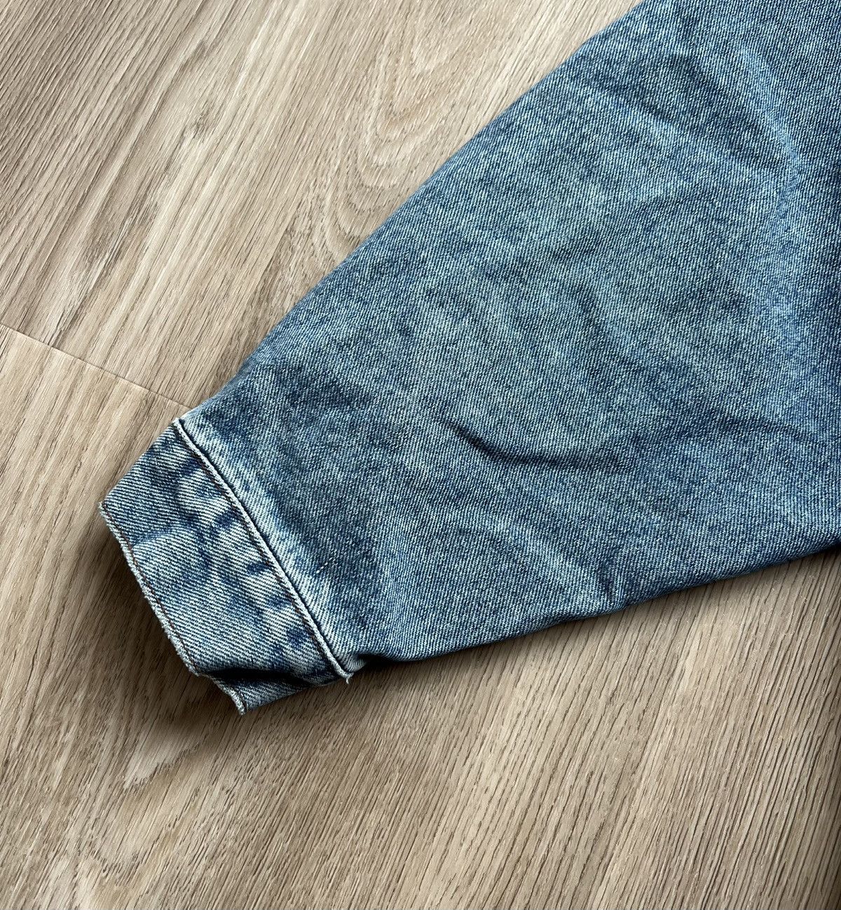 Diesel × Vintage Vintage 90s Diesel Washed Blue Denim Bomber Jacket Size US L / EU 52-54 / 3 - 2 Thumbnail