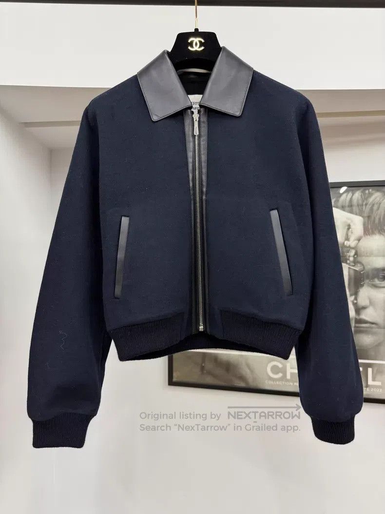 Hermes Hermes 25 Spring/Summer Navy Blue Patchwork Cashmere Jacke Size XS / US 0-2 / IT 36-38 - 1 Thumbnail