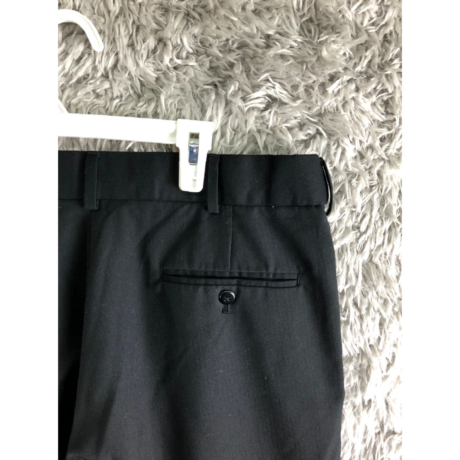 Stafford Stafford Classic Fit Pants 34x32 Mens Mid Rise Flat Front Black Straight Leg Dress Pants Size US 34 / EU 50 - 6 Thumbnail
