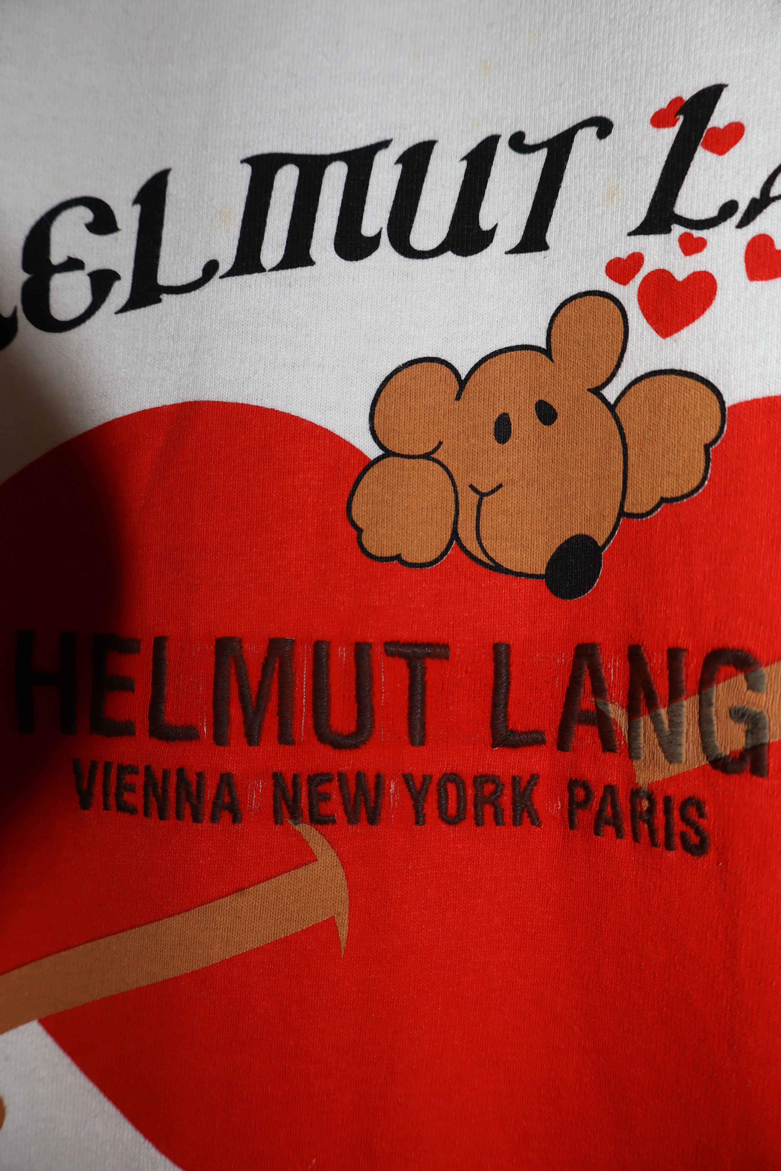 Helmut Lang Oversized teddy bear valentine t-shirt Size US M / EU 48-50 / 2 - 3 Thumbnail