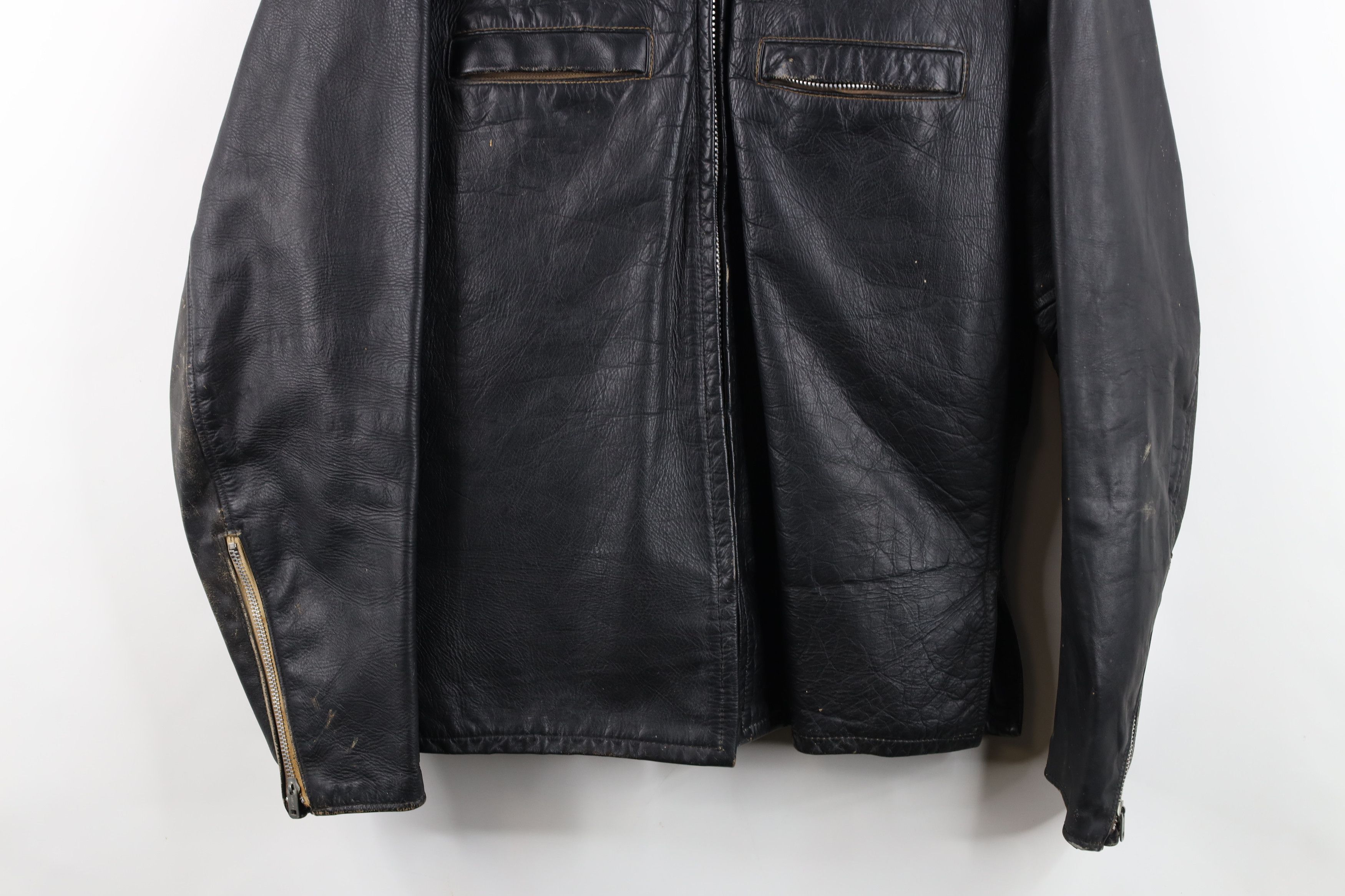 Vintage Vintage 70s Streetwear Cafe Racer Motorcycle Jacket USA Size US L / EU 52-54 / 3 - 3 Thumbnail