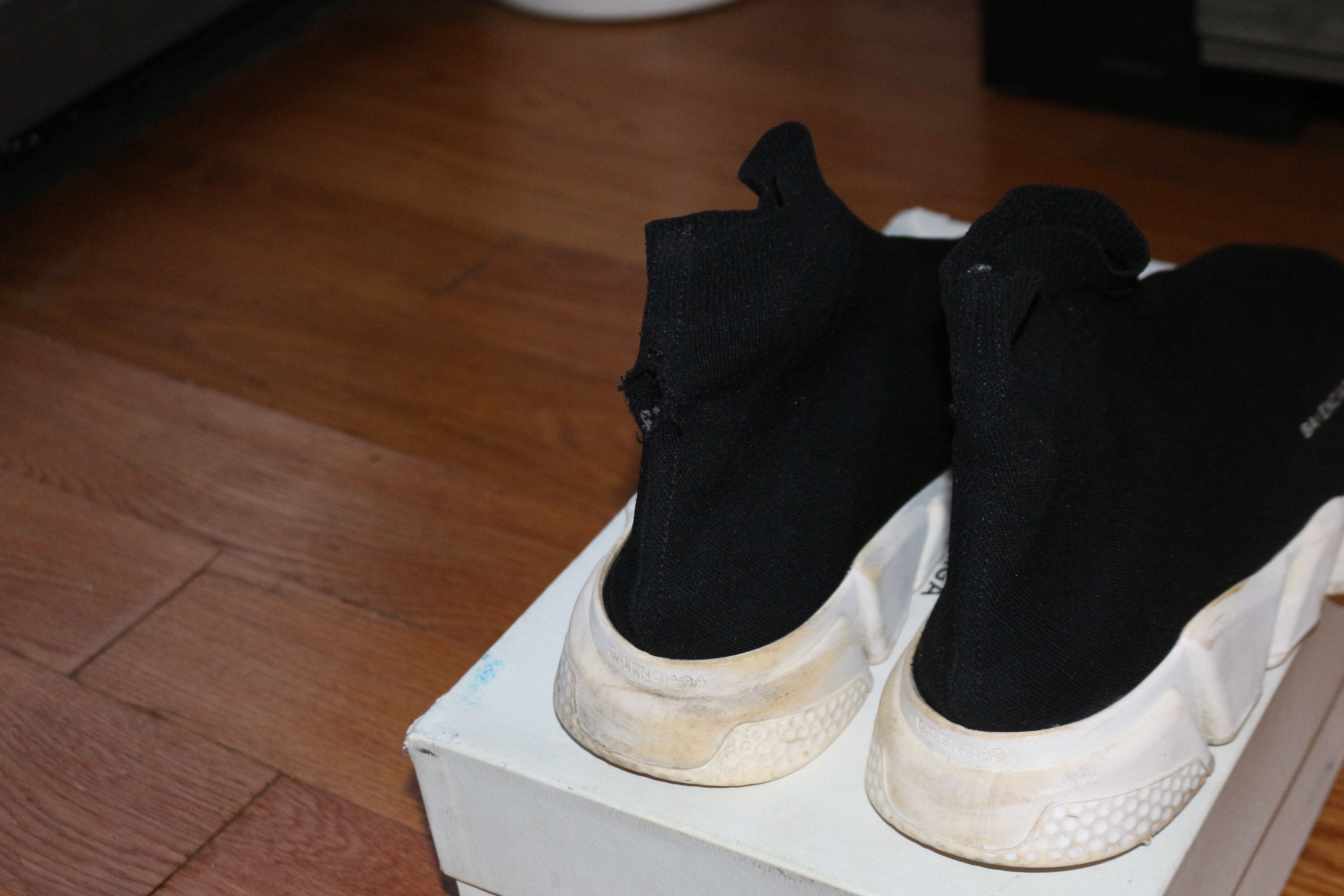 Balenciaga Balenciaga Speed Trainer Mid 'Black White' Size US 12 / EU 45 - 4 Thumbnail