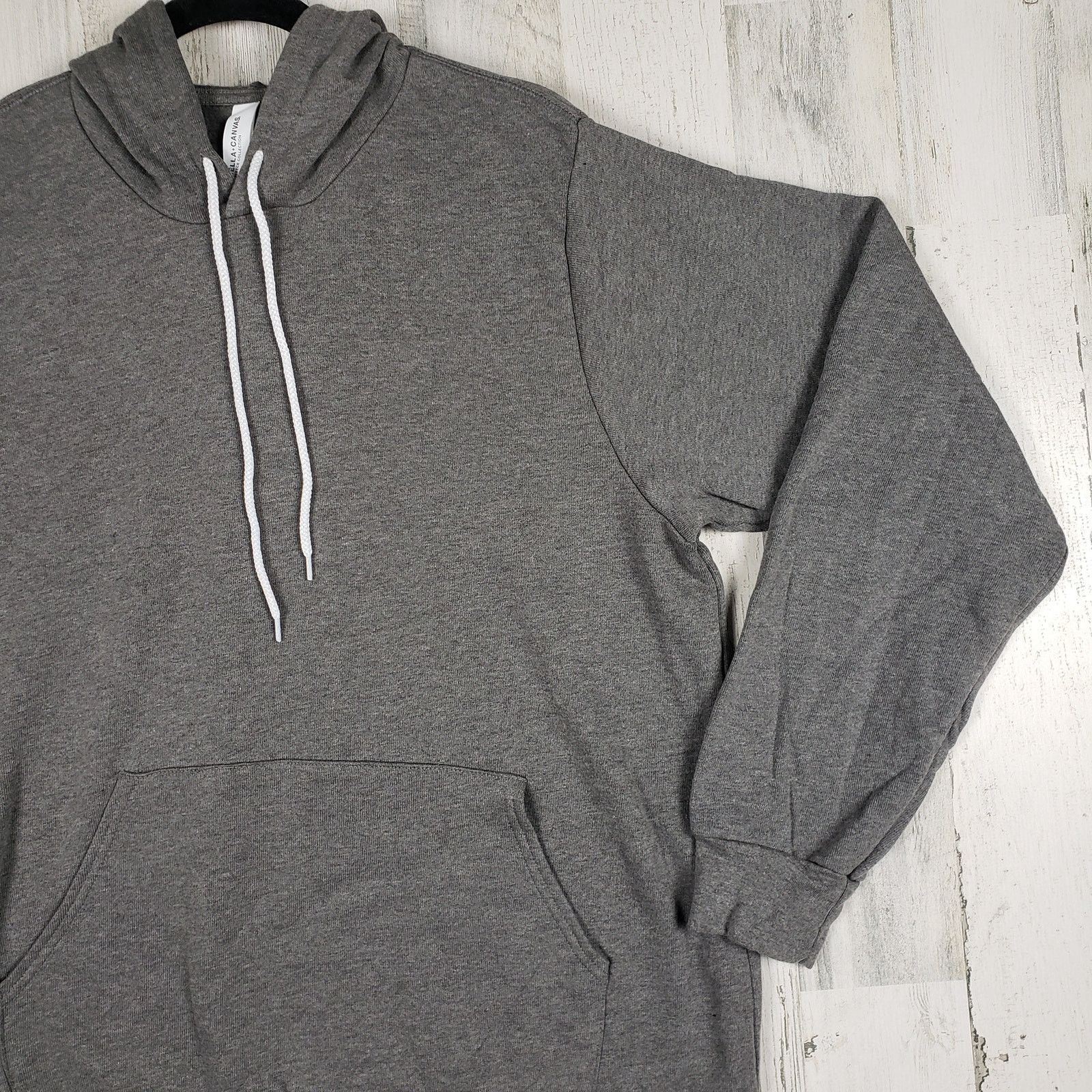 Other NWOT Bella + Canvas Grey Fleece Pullover Hoodie Large Size L / US 10 / IT 46 - 5 Thumbnail