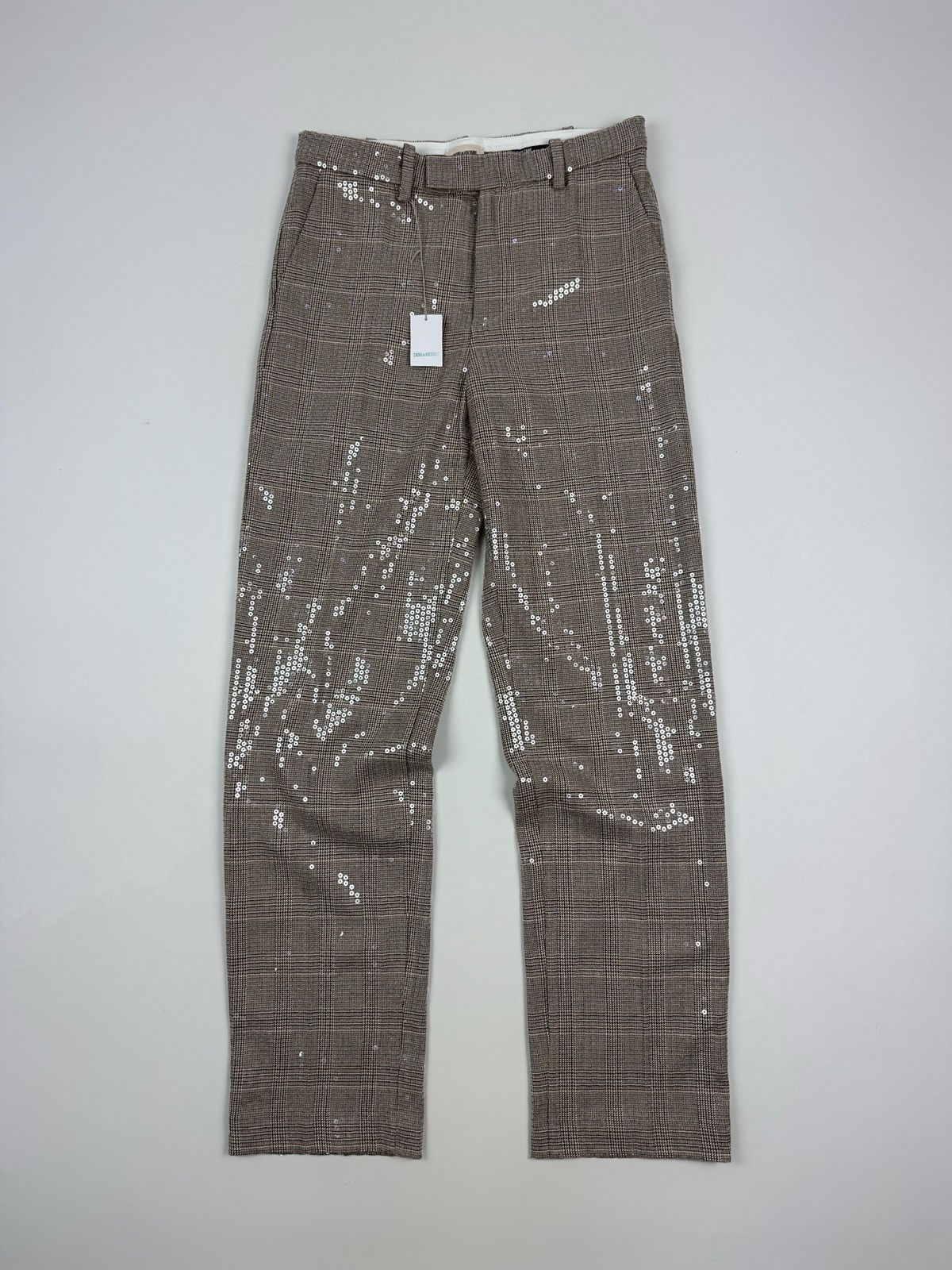 Zadig & Voltaire New! Zadig&Voltaire Peter Car Sequin Beige Women’s Pants Size 26" / US 2 / IT 38 - 1 Thumbnail