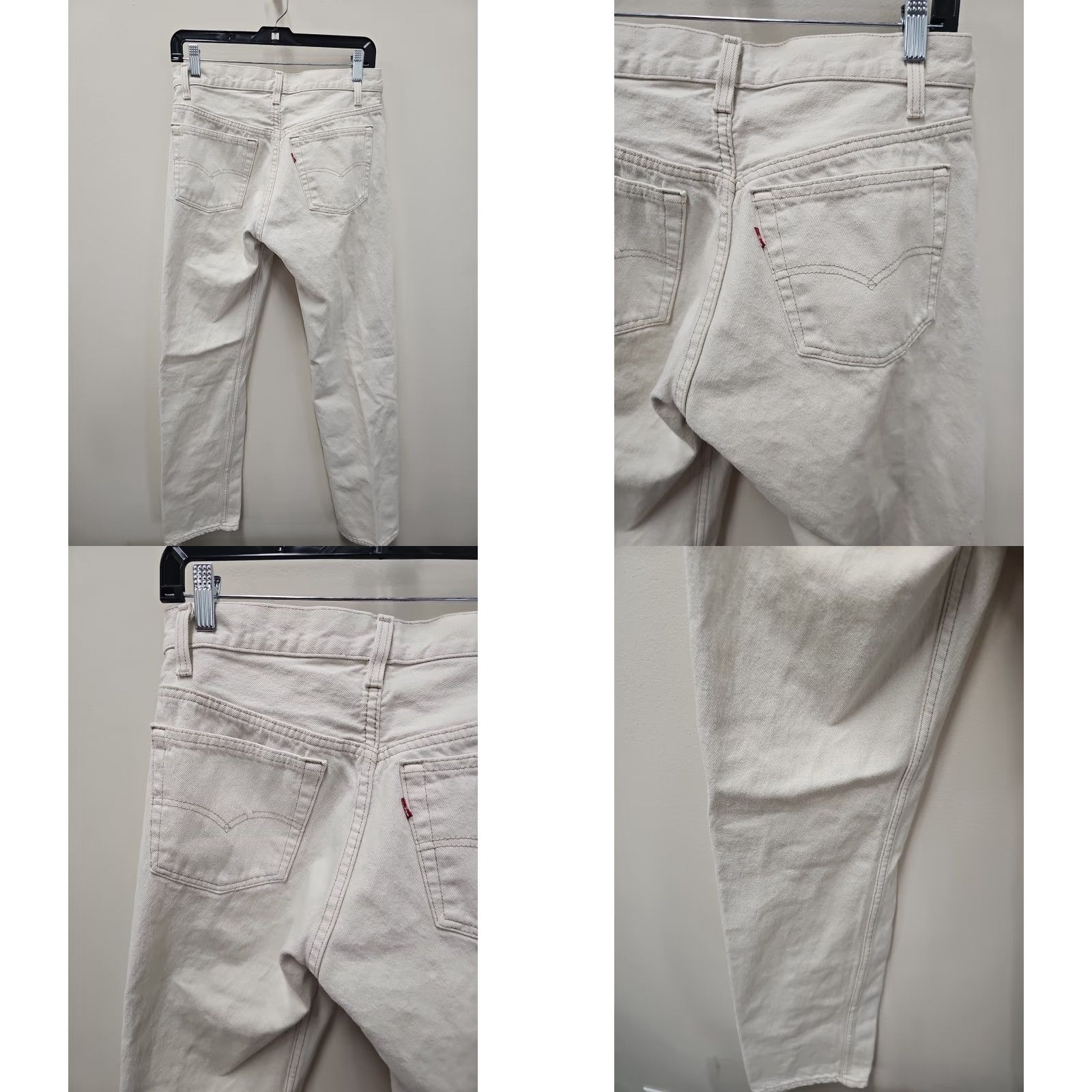Levi's VINTAGE Levi's 501 Jeans Button Fly Straight White 31x34 Mens Denim Cotton 5-Pocket Modern Style Regular Fit Adapted for Comfort Size US 31 - 8 Thumbnail
