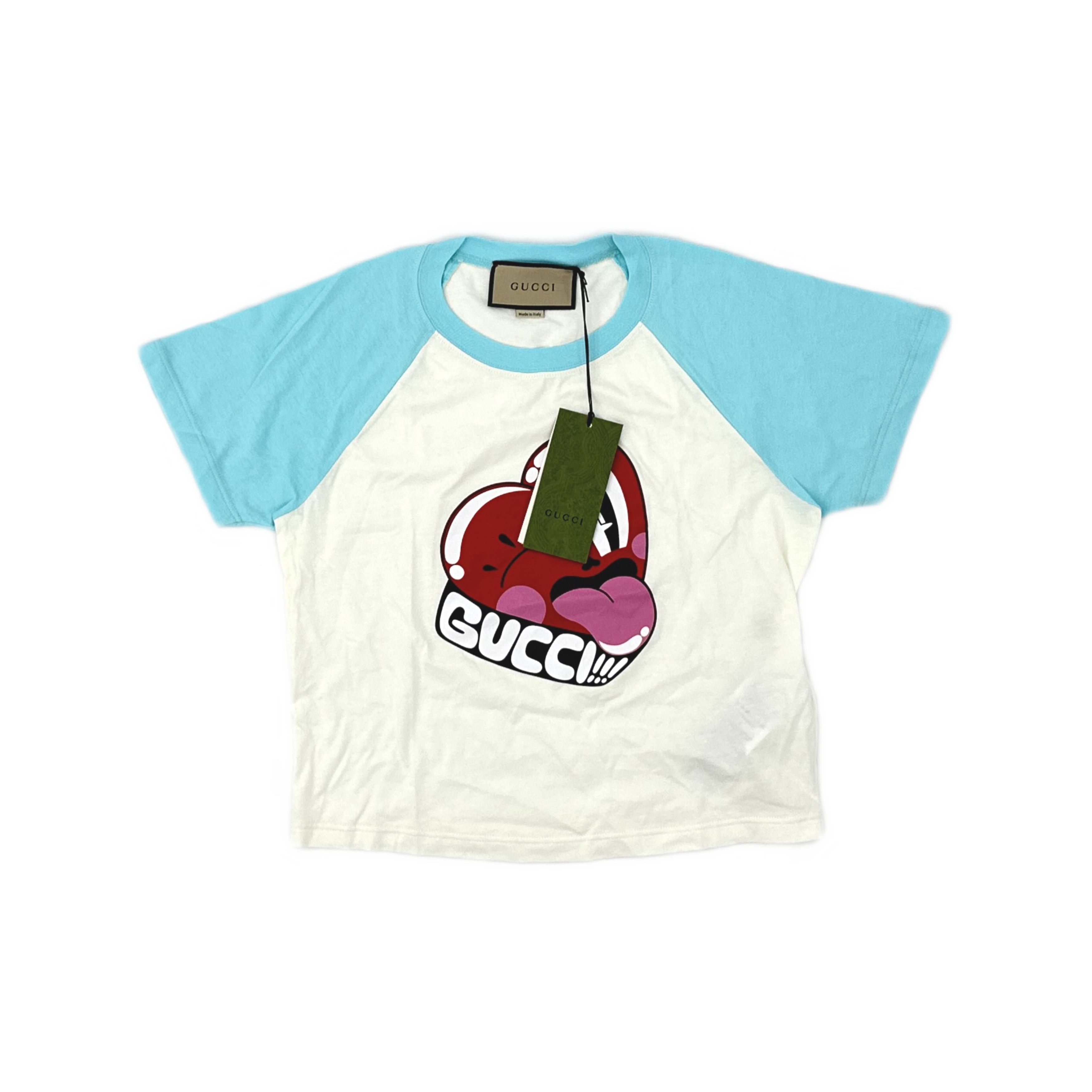 Gucci Gucci Heart Graphic Raglan T-Shirt Size S Size S / US 4 / IT 40 - 1 Thumbnail