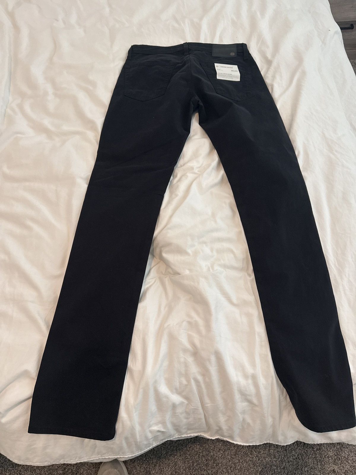 AG Adriano Goldschmied Tellis - Modern Slim Sueded Sateen Black Size US 30 / EU 46 - 2 Thumbnail